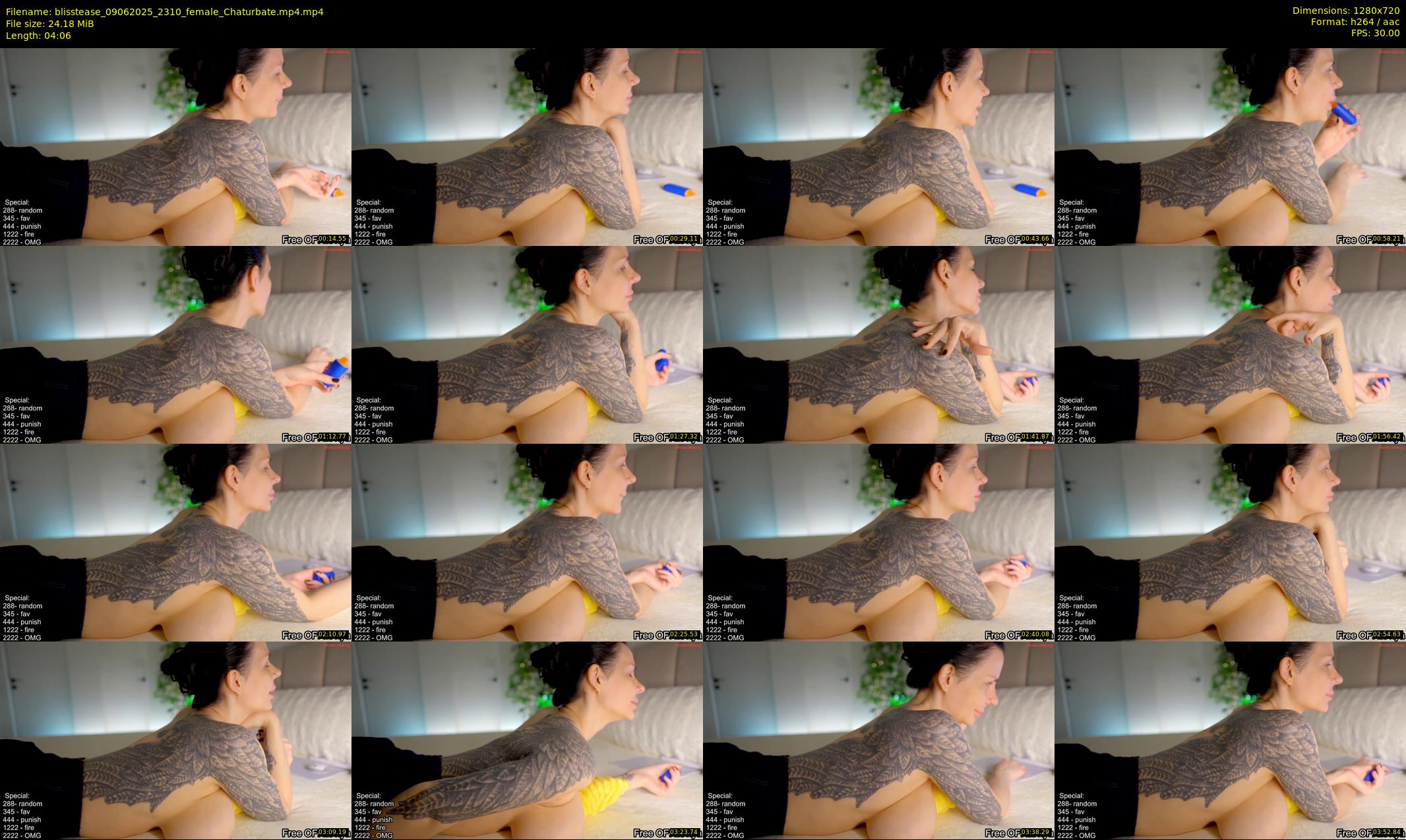 blisstease — 5 minute Chaturbate female cam show recording, 720p, Jun 9, 2025