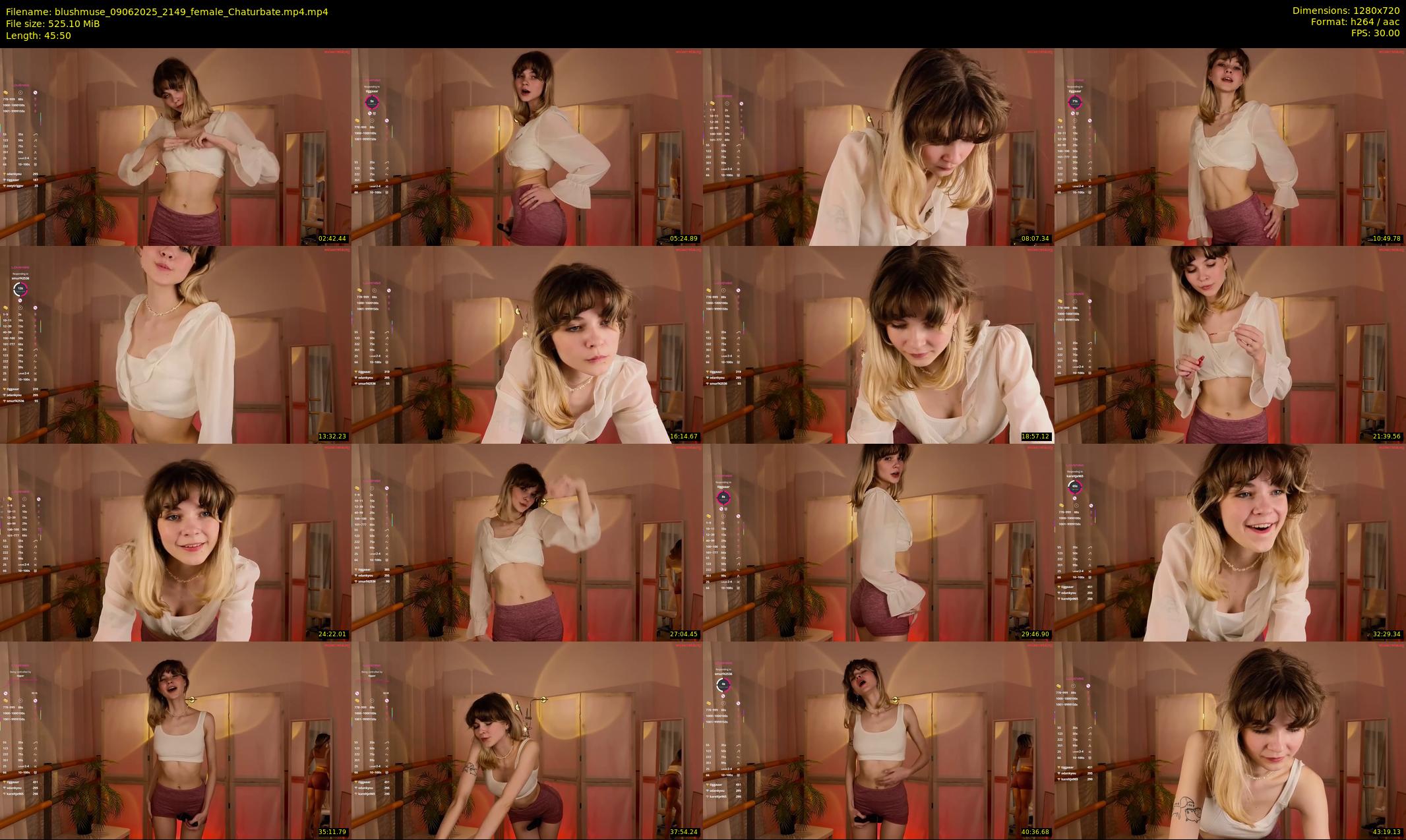 blushmuse — 46 minute Chaturbate female cam show recording, 720p, Jun 9, 2025