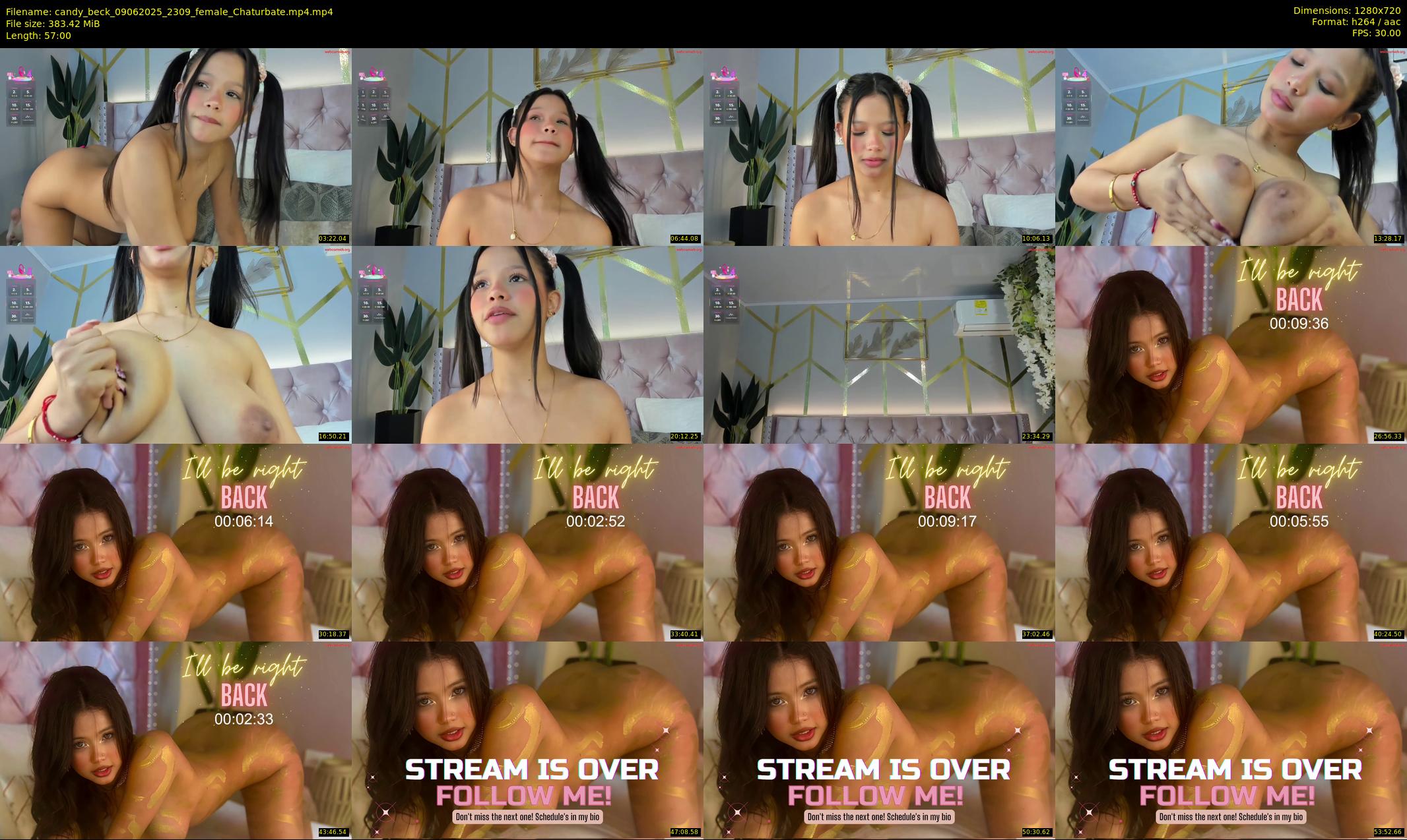candy_beck — 57 minute Chaturbate female cam show recording, 720p, Jun 9, 2025