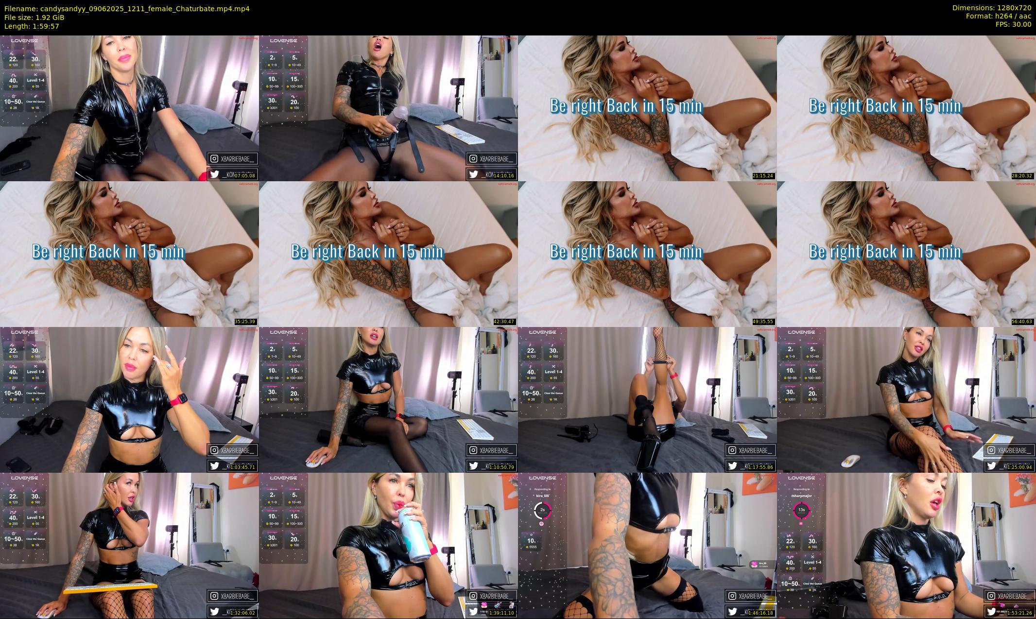 candysandyy — 120 minute Chaturbate female cam show recording, 720p, Jun 9, 2025