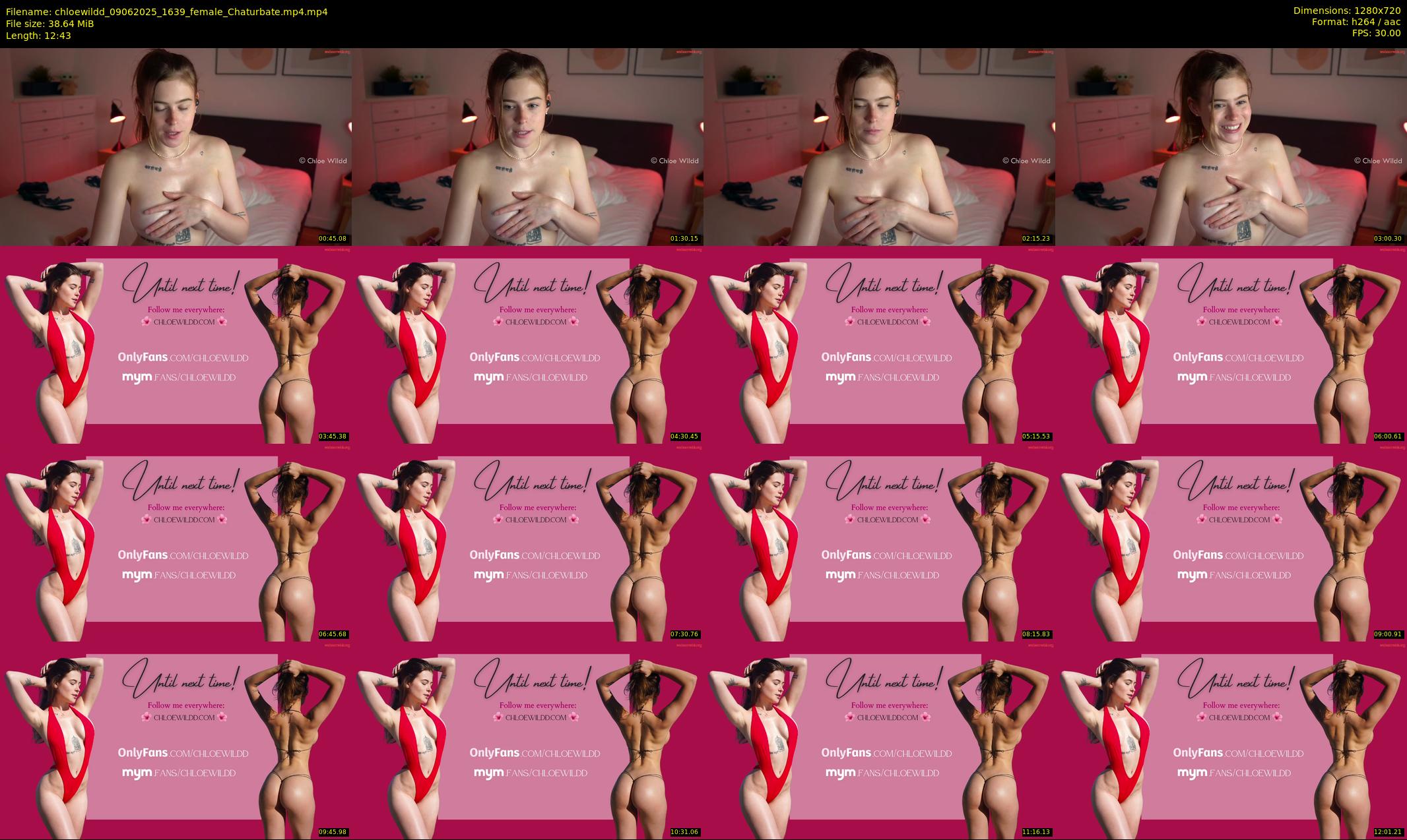 chloewildd — 13 minute Chaturbate female cam show recording, 720p, Jun 9, 2025