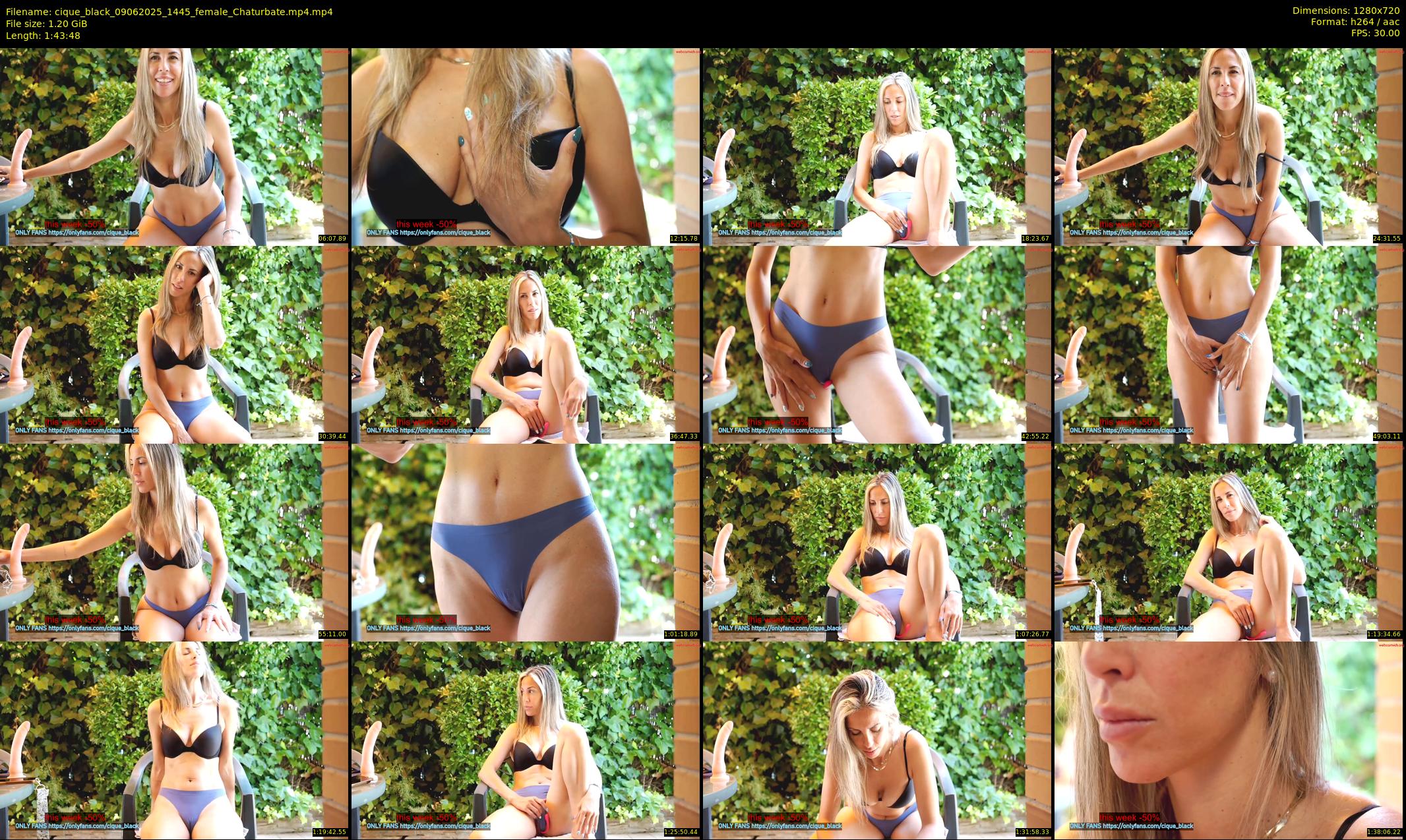 cique_black — 104 minute Chaturbate female cam show recording, 720p, Jun 9, 2025