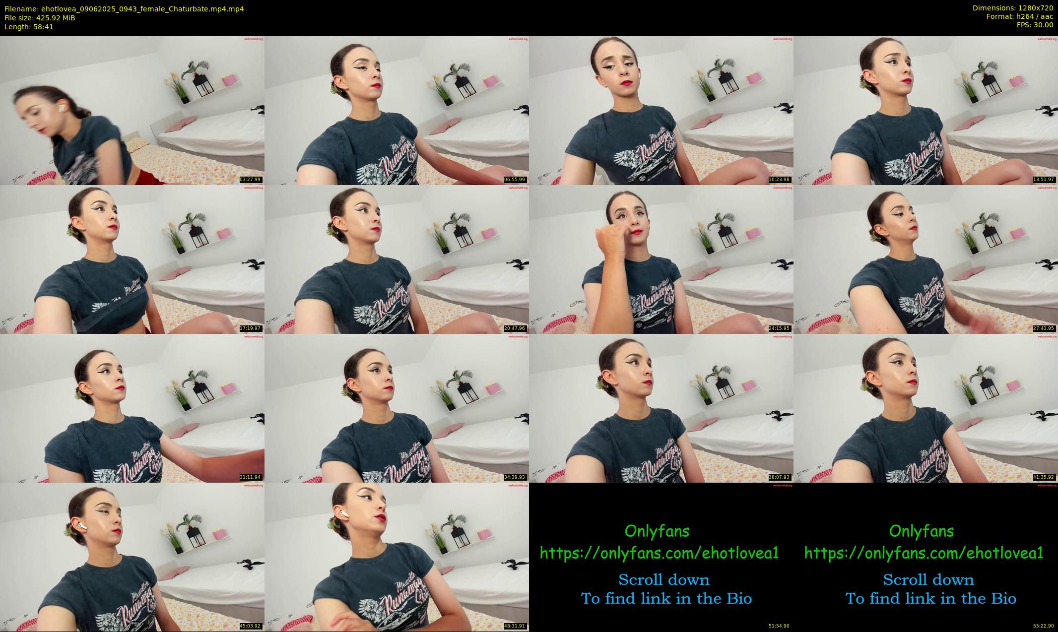 ehotlovea — 59 minute Chaturbate female cam show recording, 720p, Jun 9, 2025
