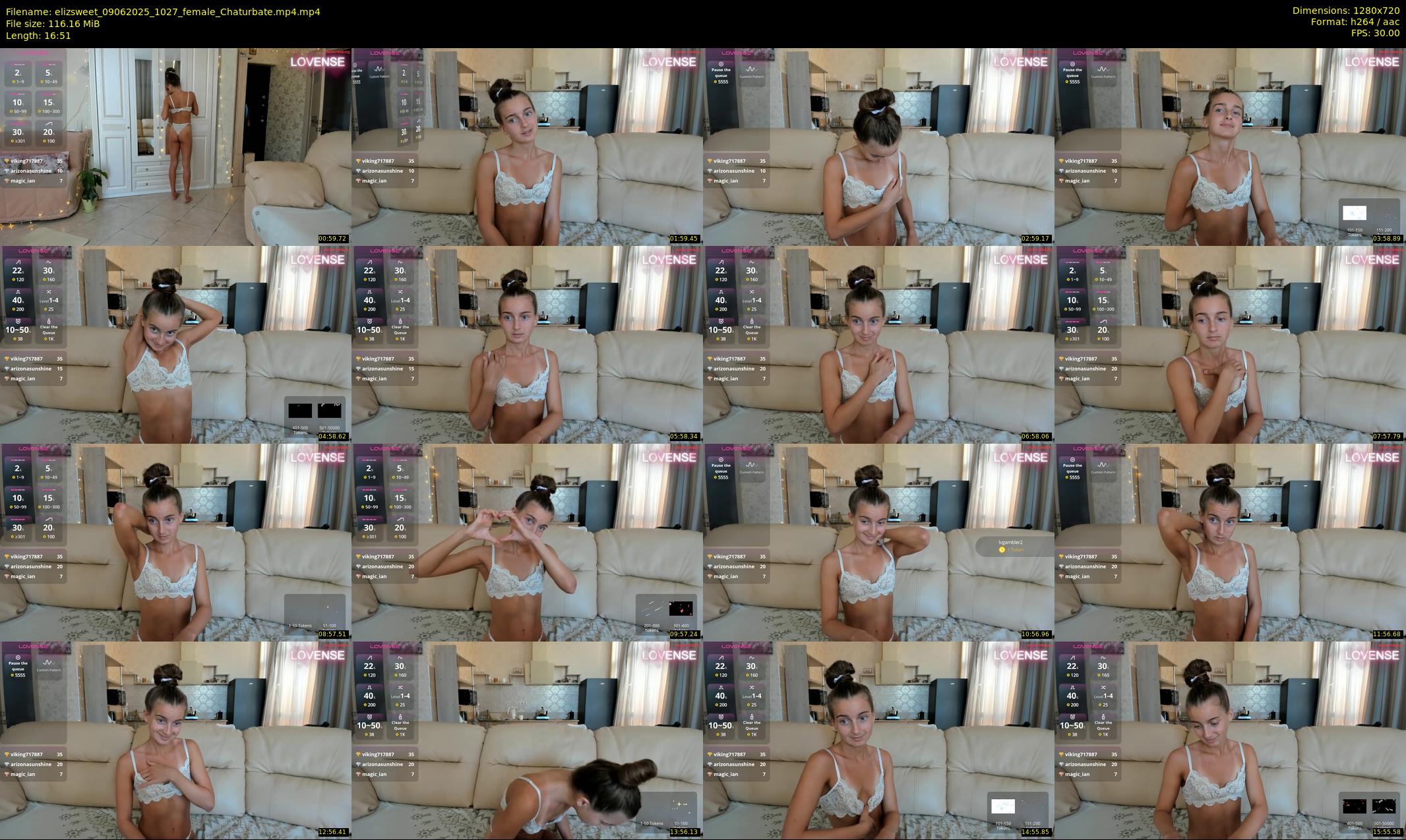 elizsweet — 17 minute Chaturbate female cam show recording, 720p, Jun 9, 2025