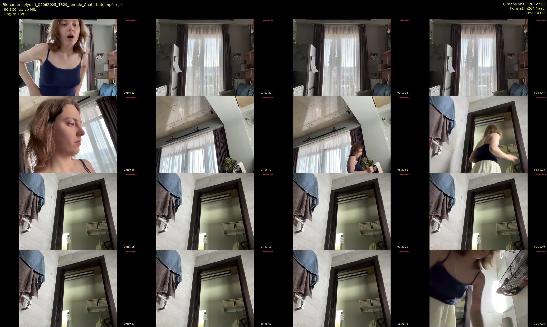 holydori — 13 minute Chaturbate female cam show recording, 720p, Jun 9, 2025