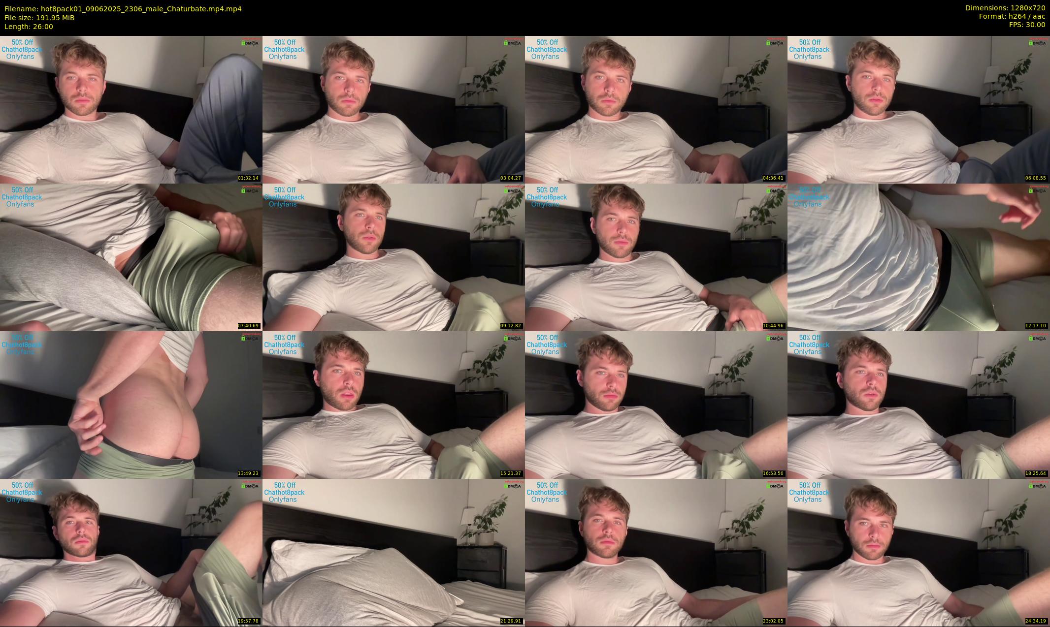 hot8pack01 — 26 minute Chaturbate male cam show recording, 720p, Jun 9, 2025