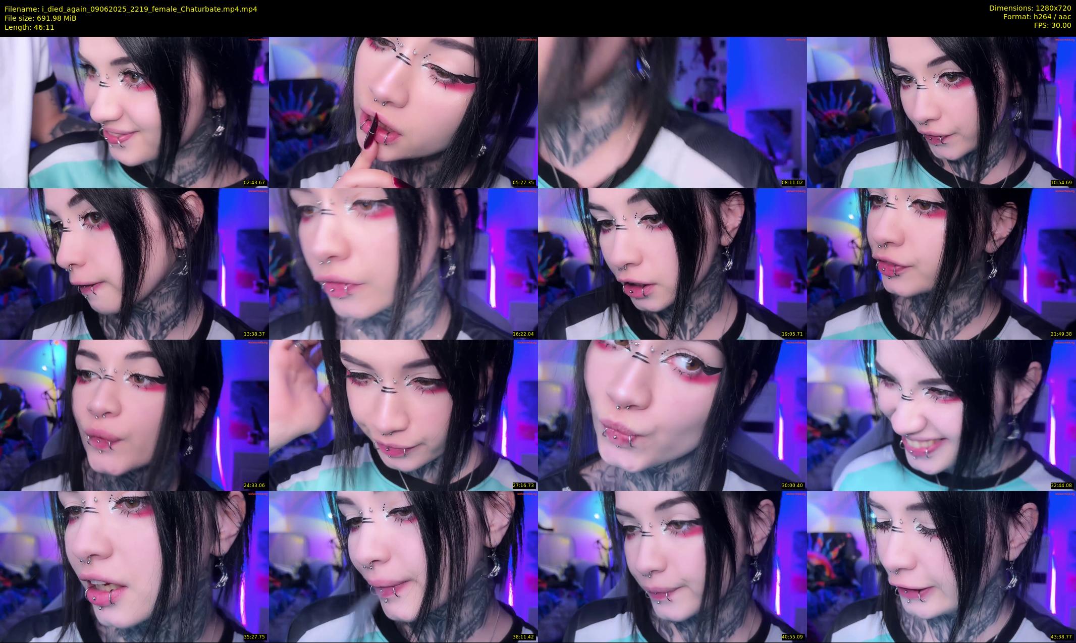 i_died_again — 47 minute Chaturbate female cam show recording, 720p, Jun 9, 2025