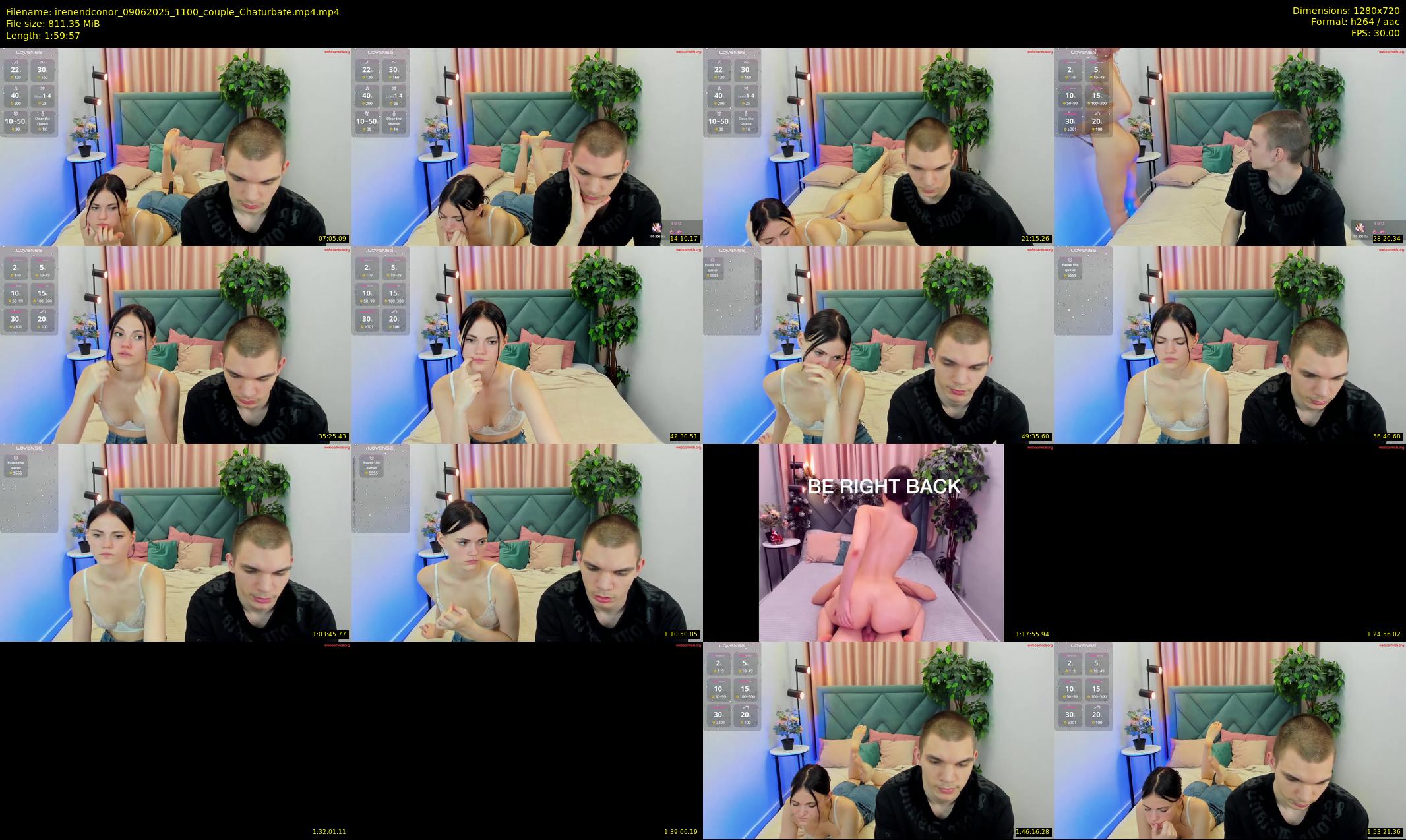 irenendconor — 120 minute Chaturbate couple cam show recording, 720p, Jun 9, 2025
