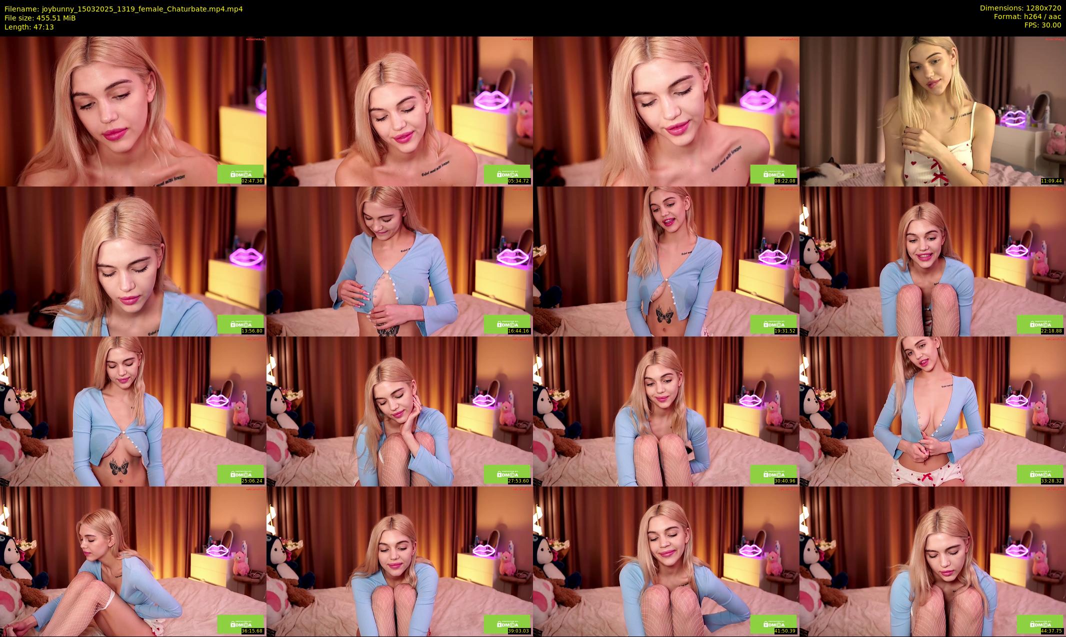 joybunny — 48 minute Chaturbate female cam show recording, 720p, Mar 15, 2025
