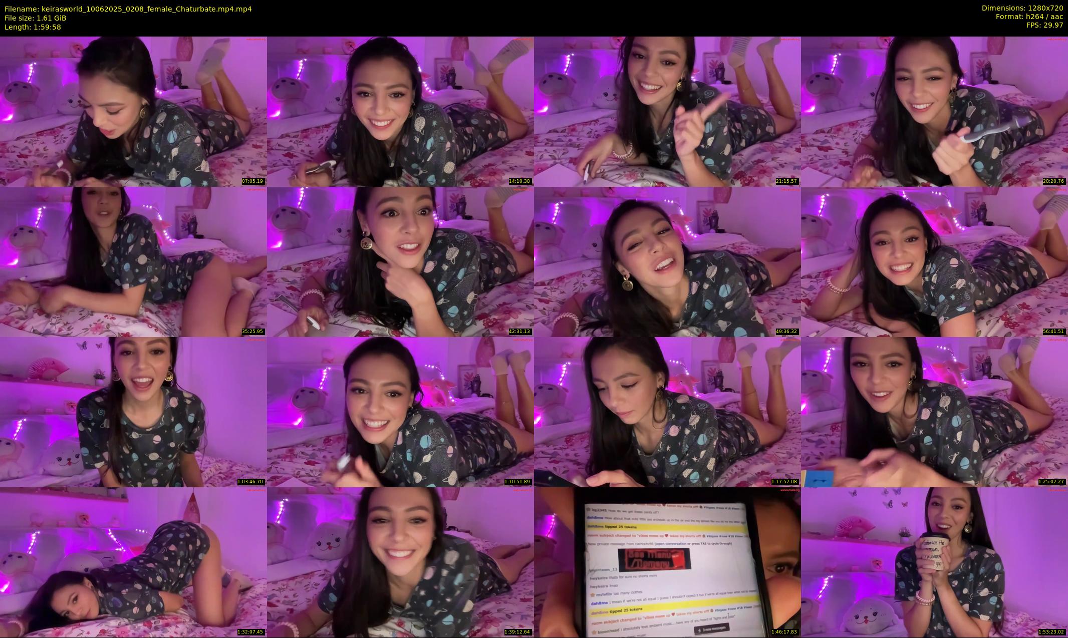 keirasworld — 120 minute Chaturbate female cam show recording, 720p, Jun 10, 2025