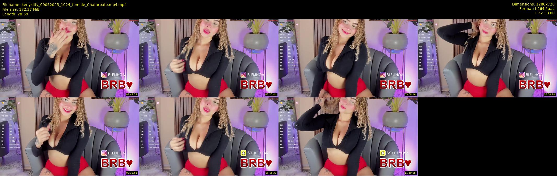 kenykitty — 29 minute Chaturbate female cam show recording, 720p, May 9, 2025
