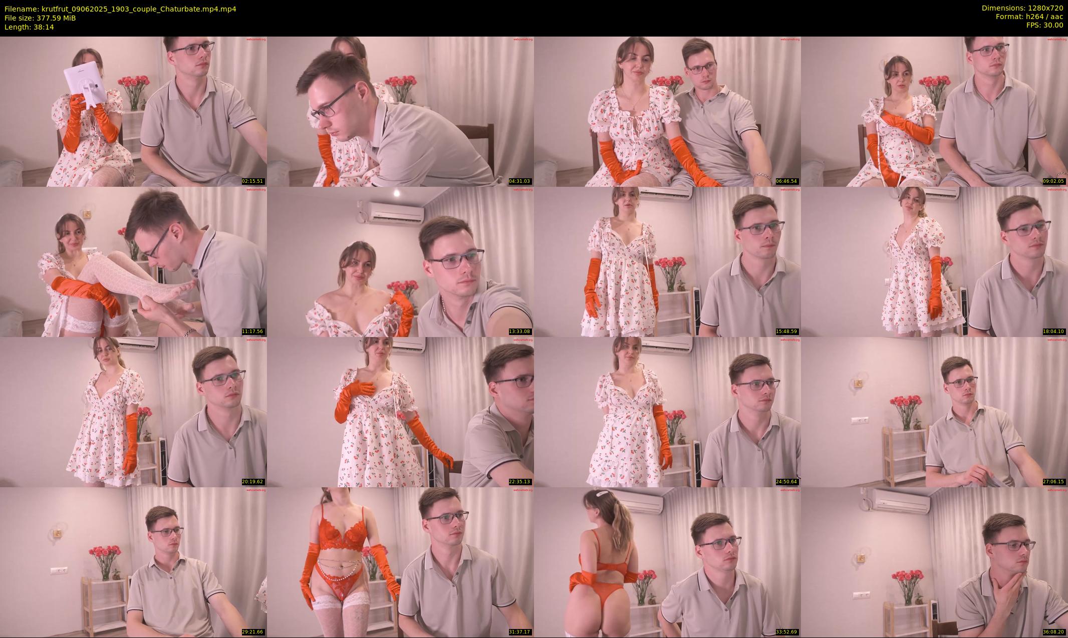 krutfrut — 39 minute Chaturbate couple cam show recording, 720p, Jun 9, 2025