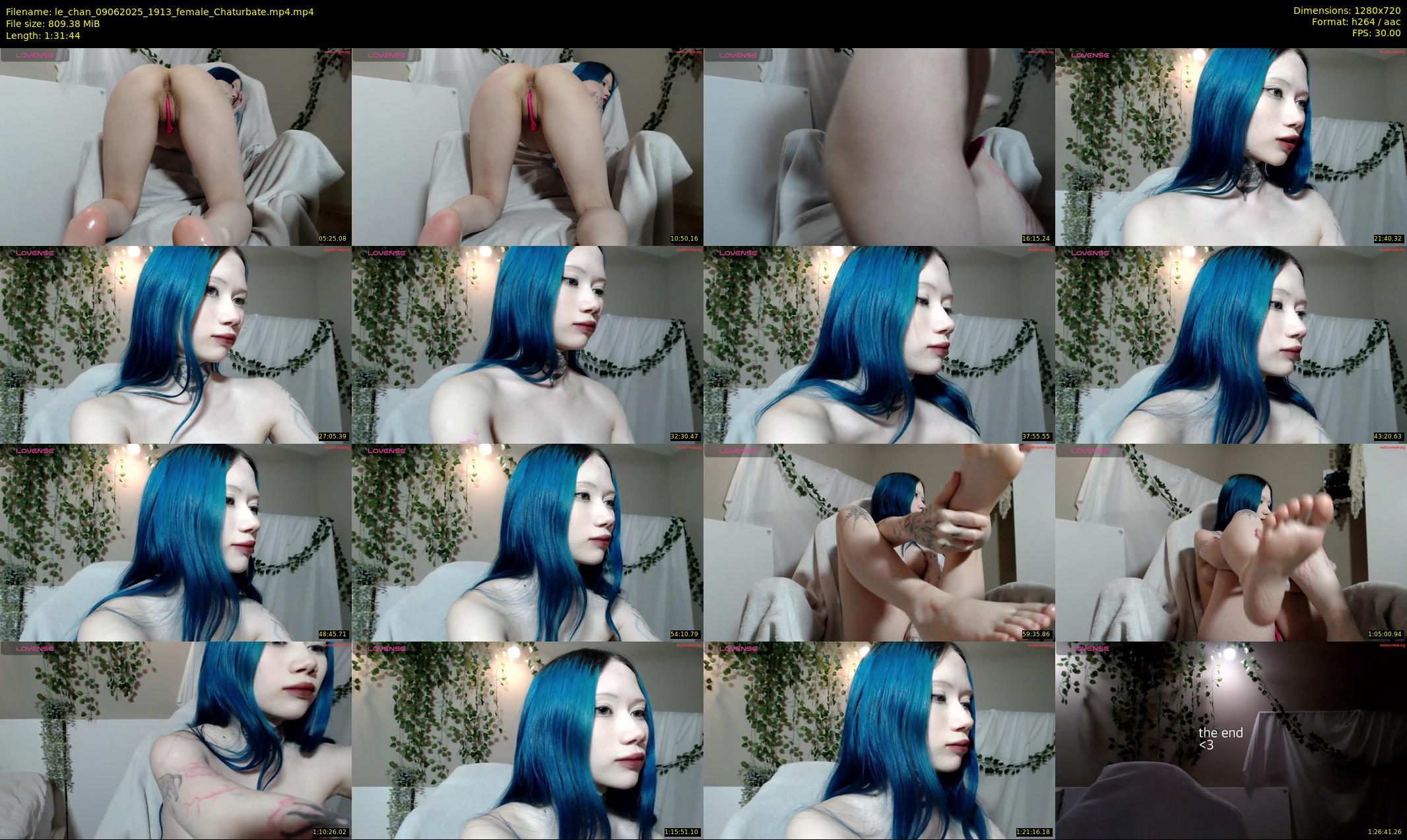 le_chan — 92 minute Chaturbate female cam show recording, 720p, Jun 9, 2025