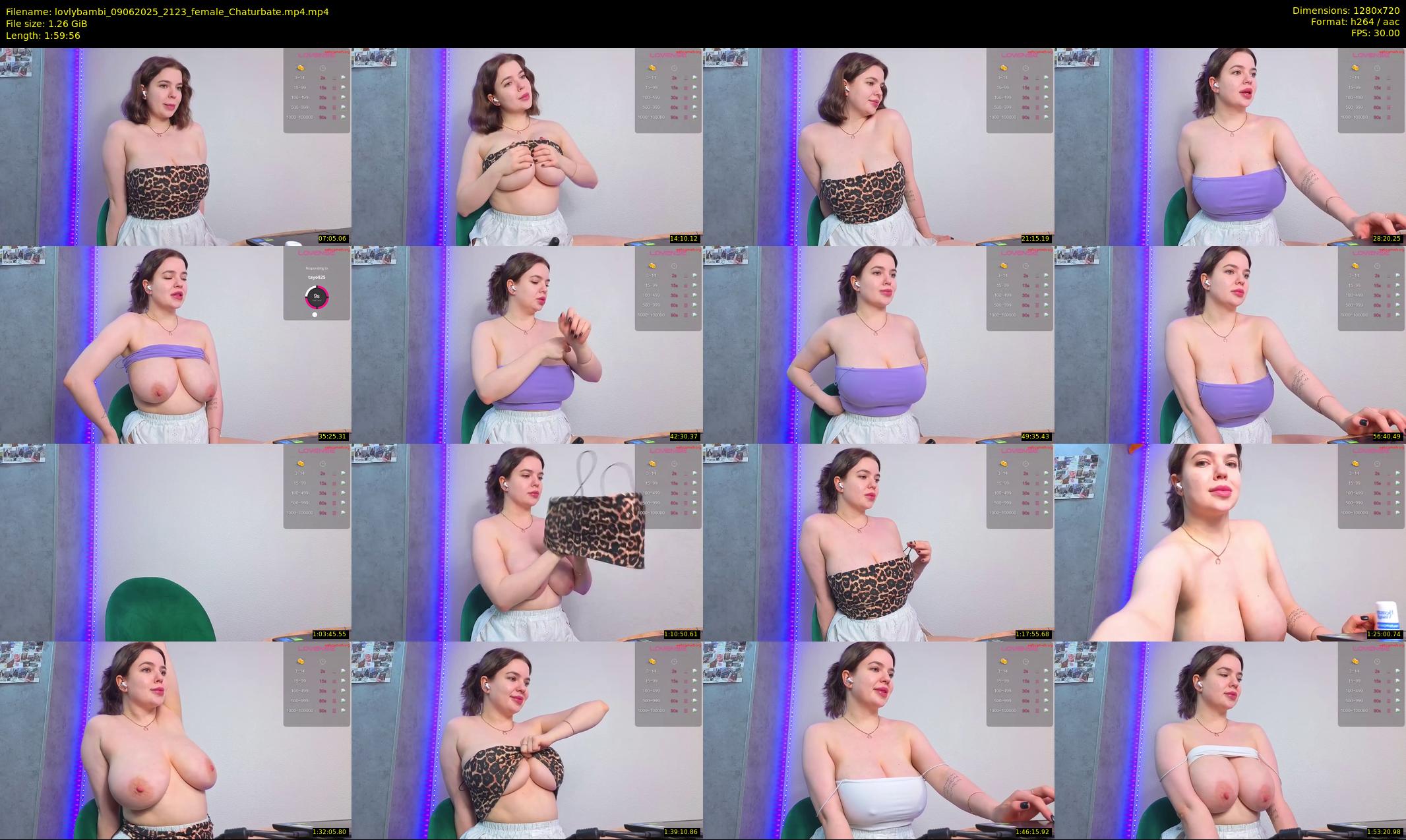 lovlybambi — 120 minute Chaturbate female cam show recording, 720p, Jun 9, 2025