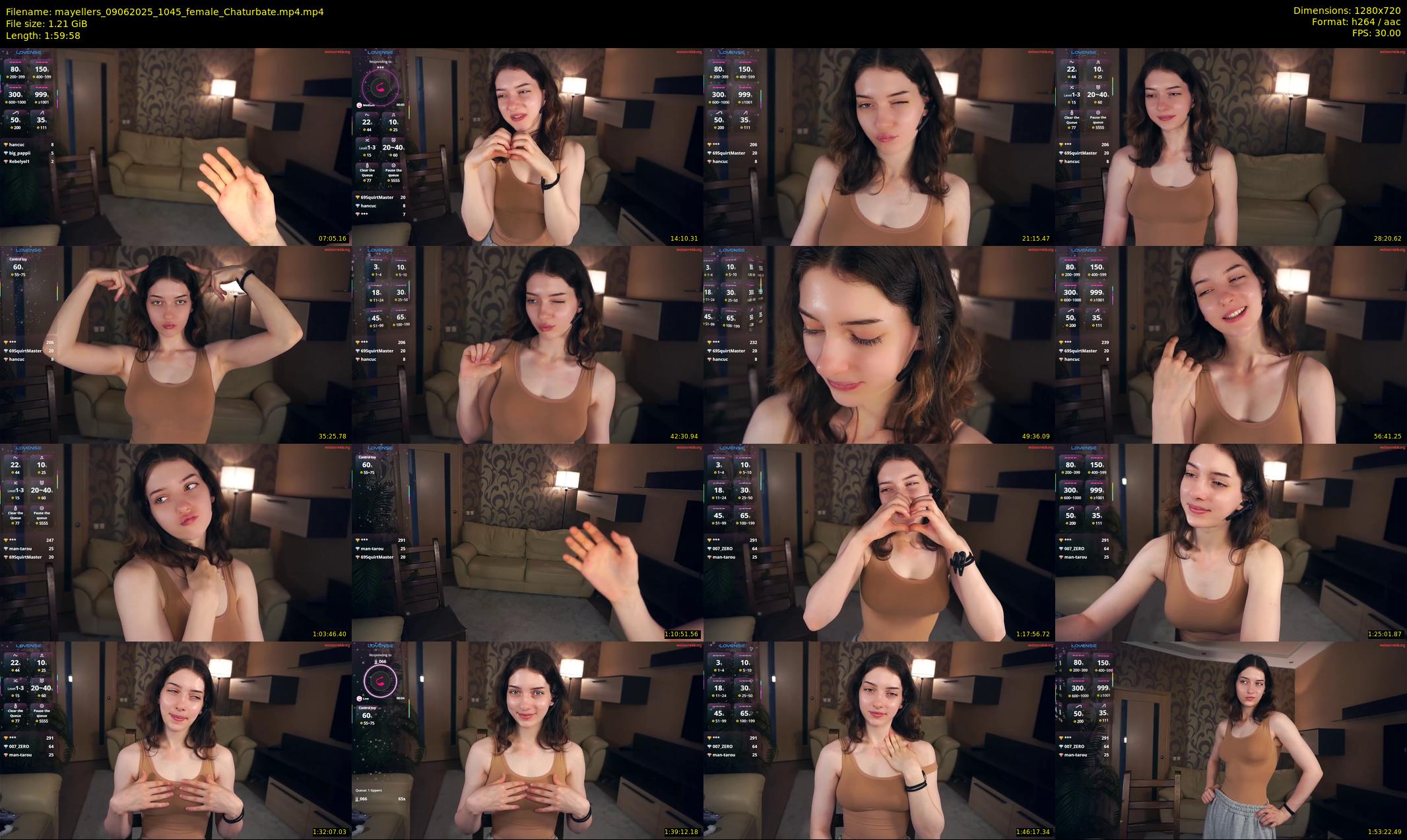mayellers — 120 minute Chaturbate female cam show recording, 720p, Jun 9, 2025