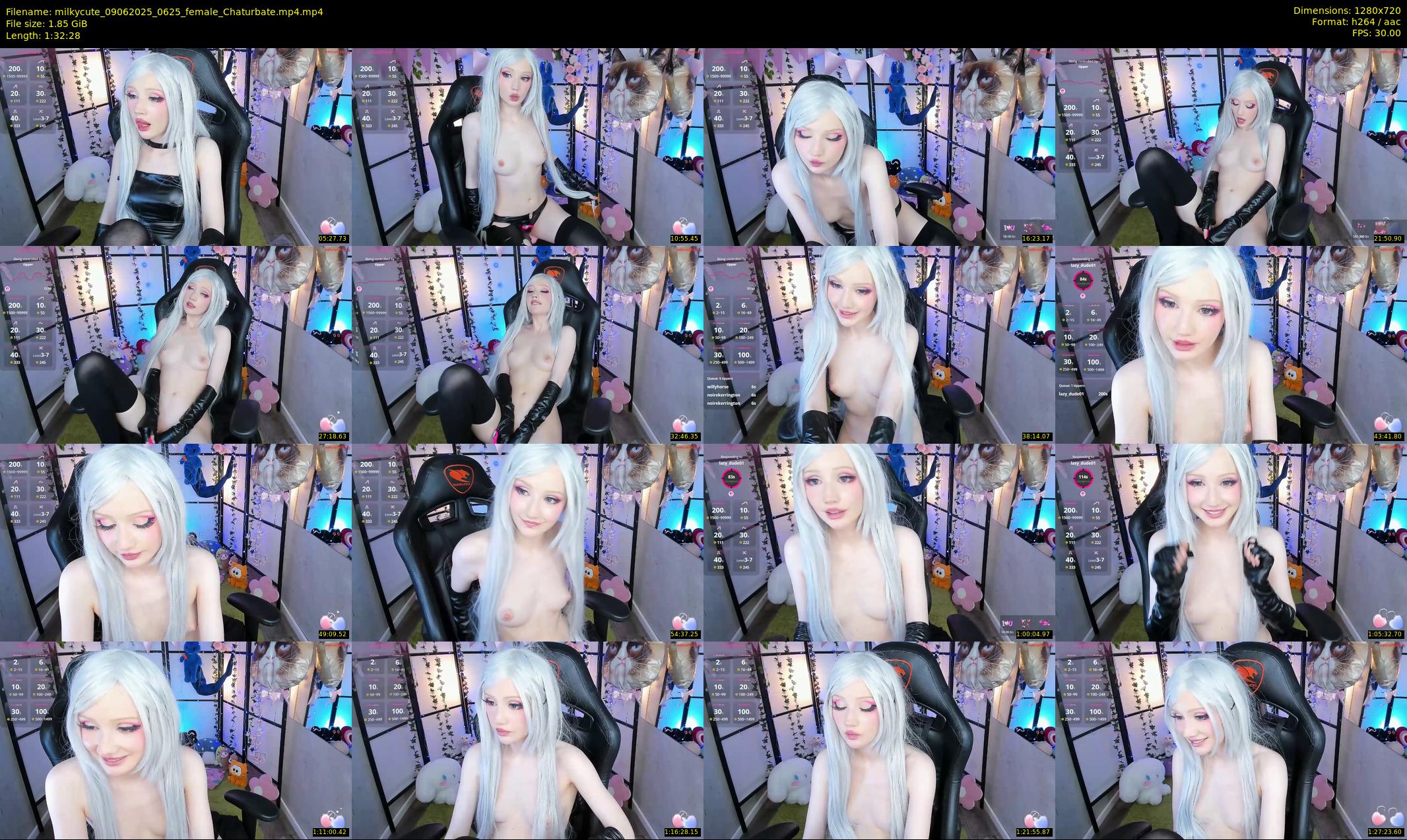 milkycute — 93 minute Chaturbate female cam show recording, 720p, Jun 9, 2025