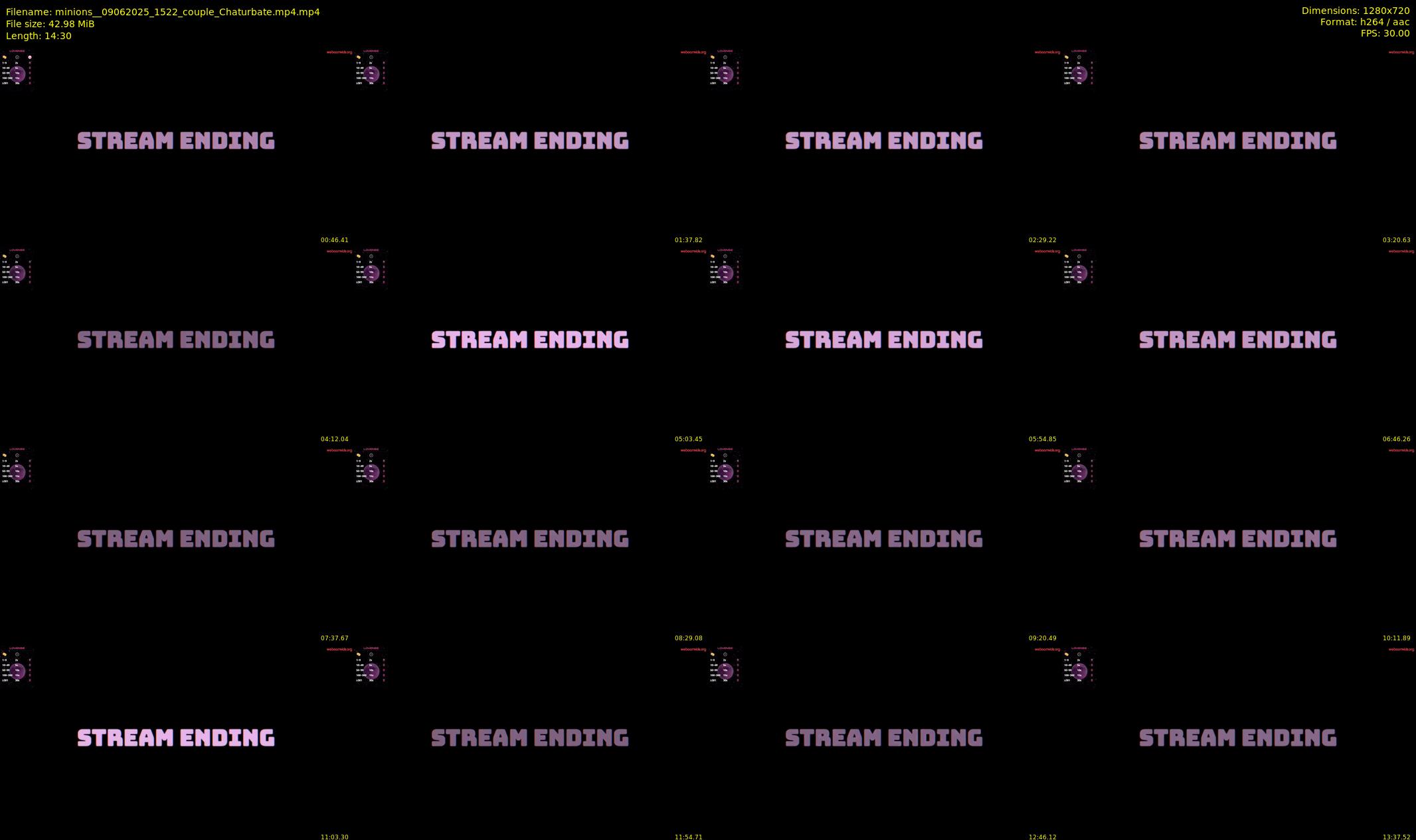 minions_ — 15 minute Chaturbate couple cam show recording, 720p, Jun 9, 2025