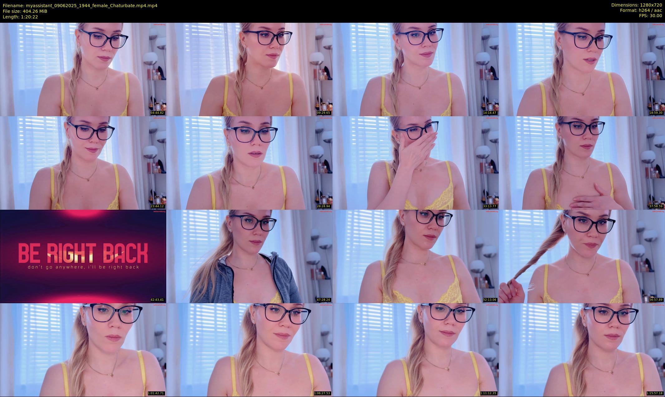myassistant — 81 minute Chaturbate female cam show recording, 720p, Jun 9, 2025