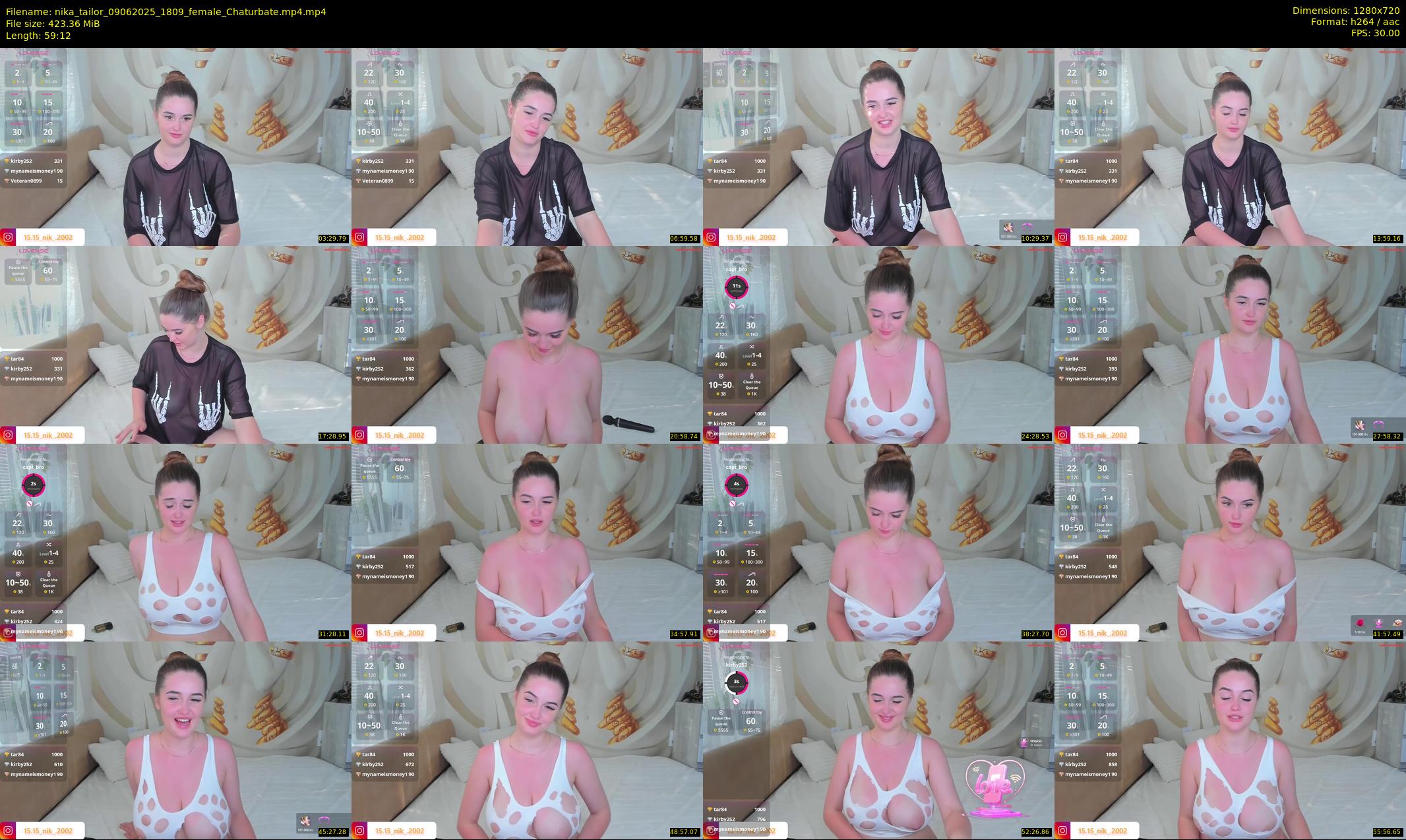nika_tailor — 60 minute Chaturbate female cam show recording, 720p, Jun 9, 2025