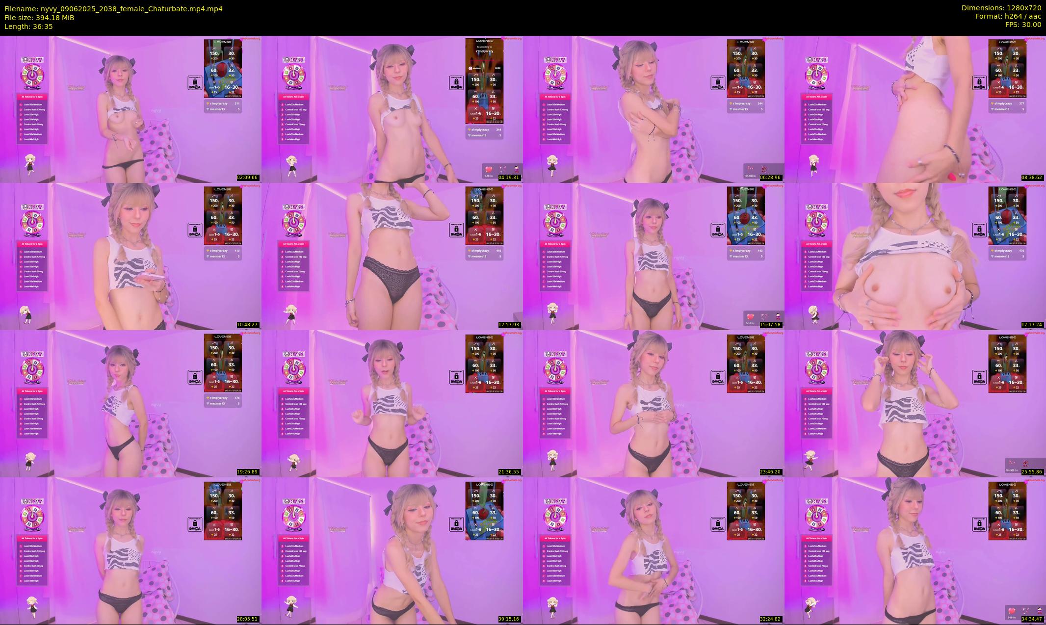 nyvy — 37 minute Chaturbate female cam show recording, 720p, Jun 9, 2025