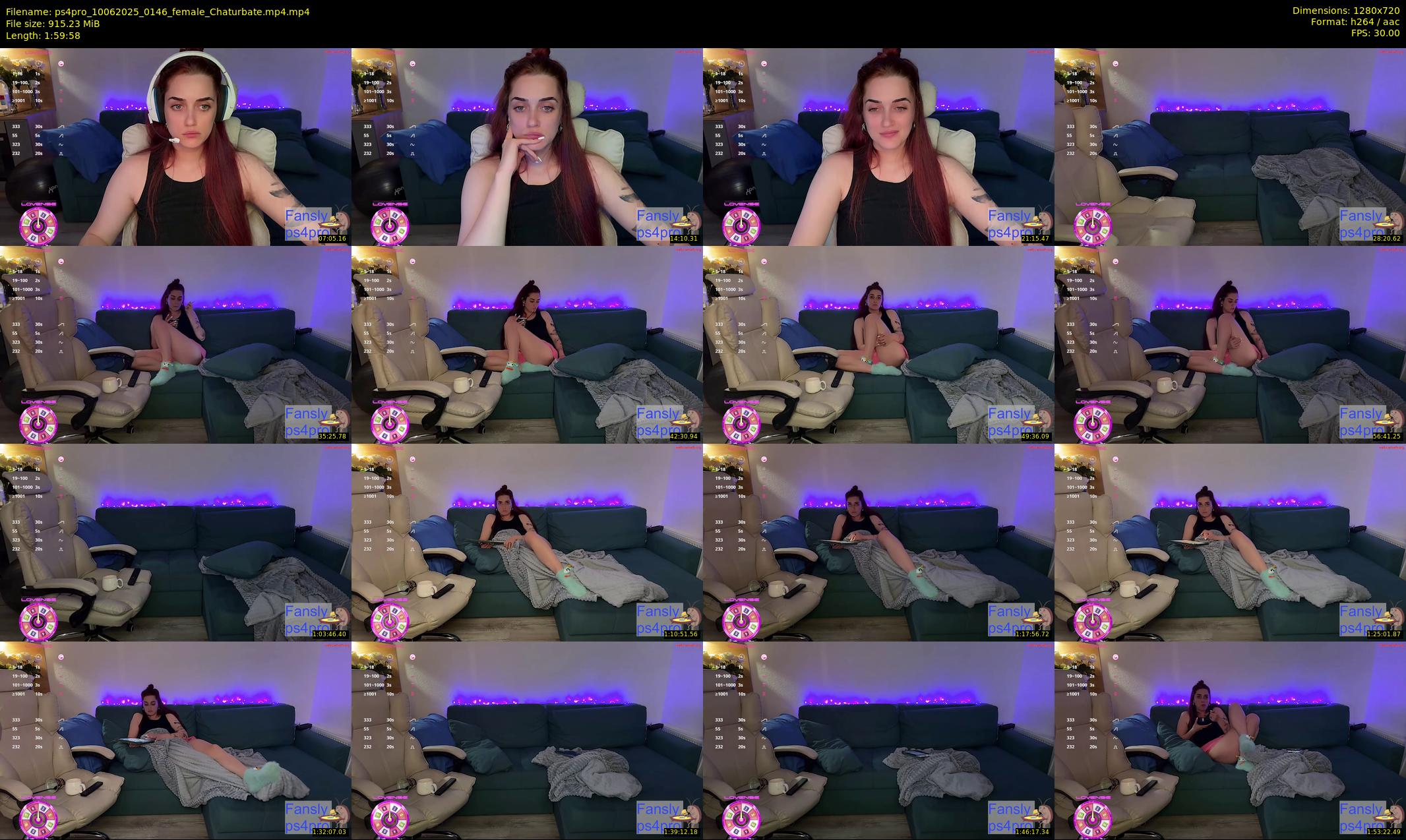 ps4pro — 120 minute Chaturbate female cam show recording, 720p, Jun 10, 2025
