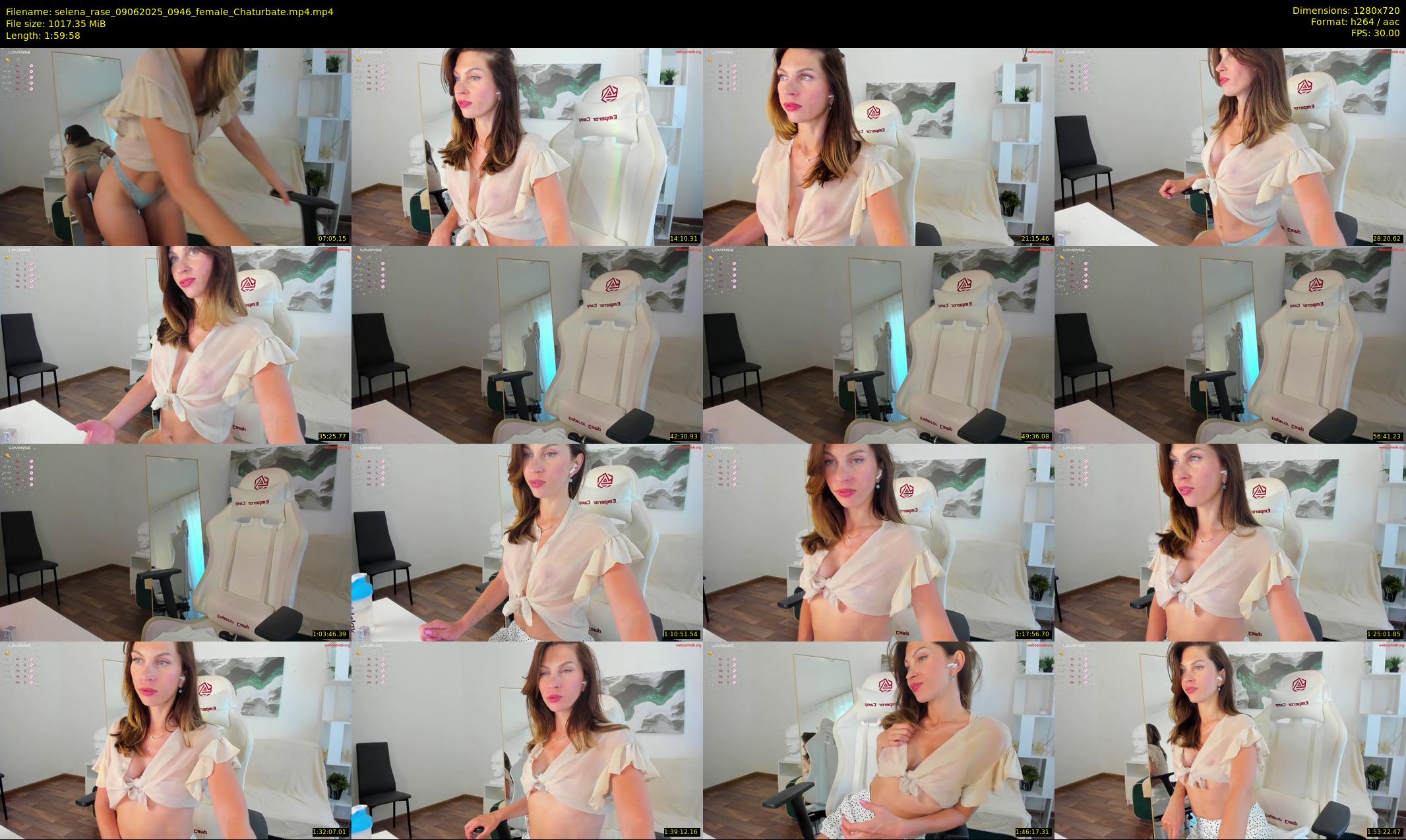 selena_rase — 120 minute Chaturbate female cam show recording, 720p, Jun 9, 2025