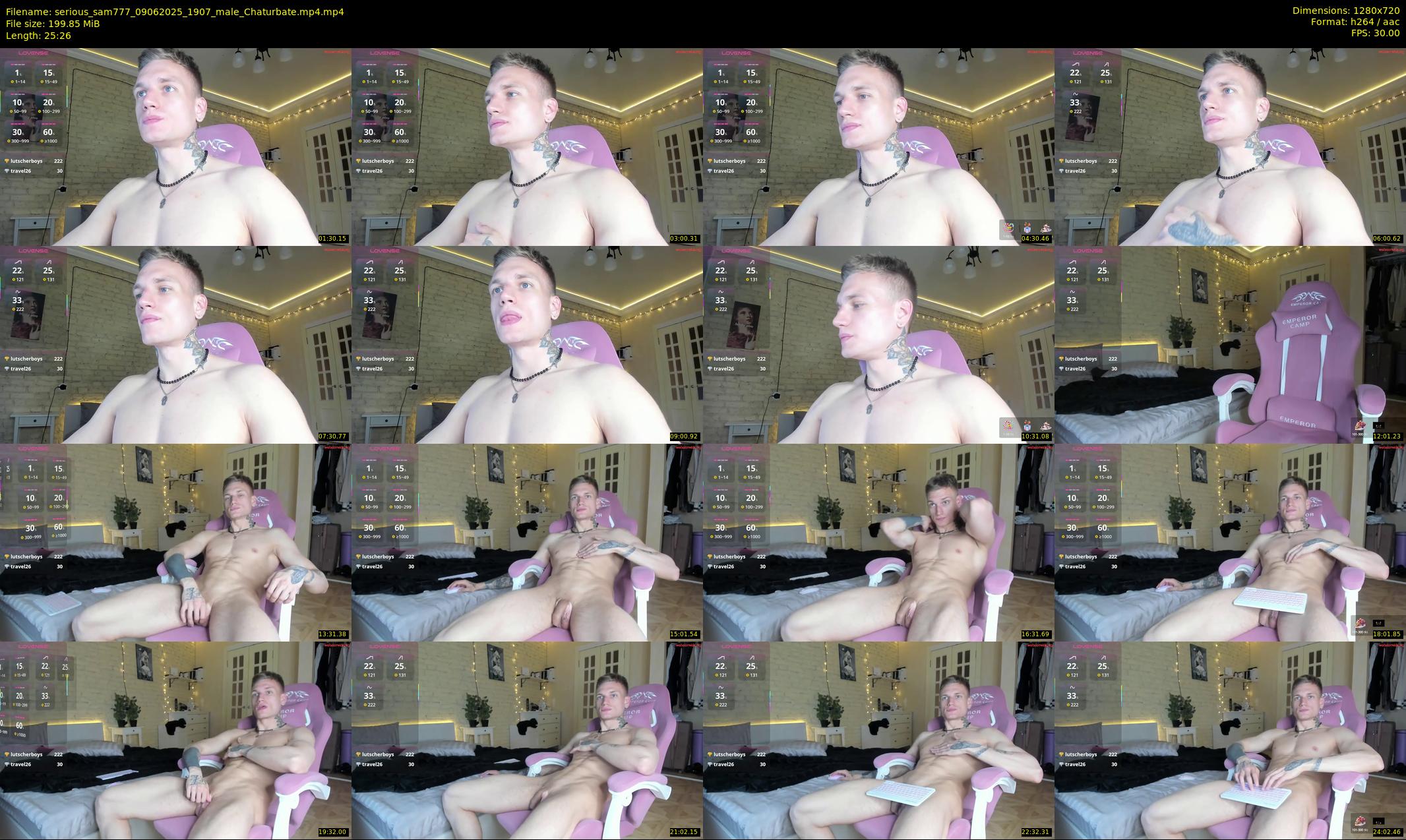 serious_sam777 — 26 minute Chaturbate male cam show recording, 720p, Jun 9, 2025