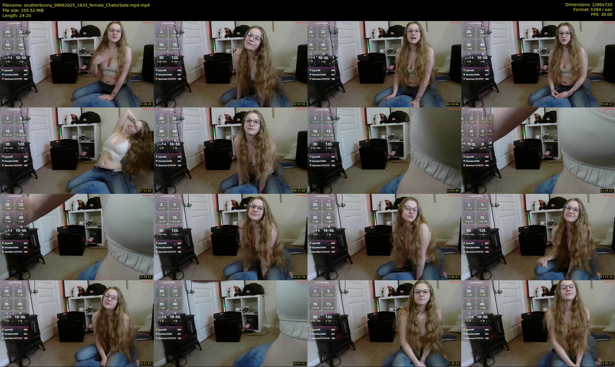 southerbunny — 25 minute Chaturbate female cam show recording, 720p, Jun 9, 2025