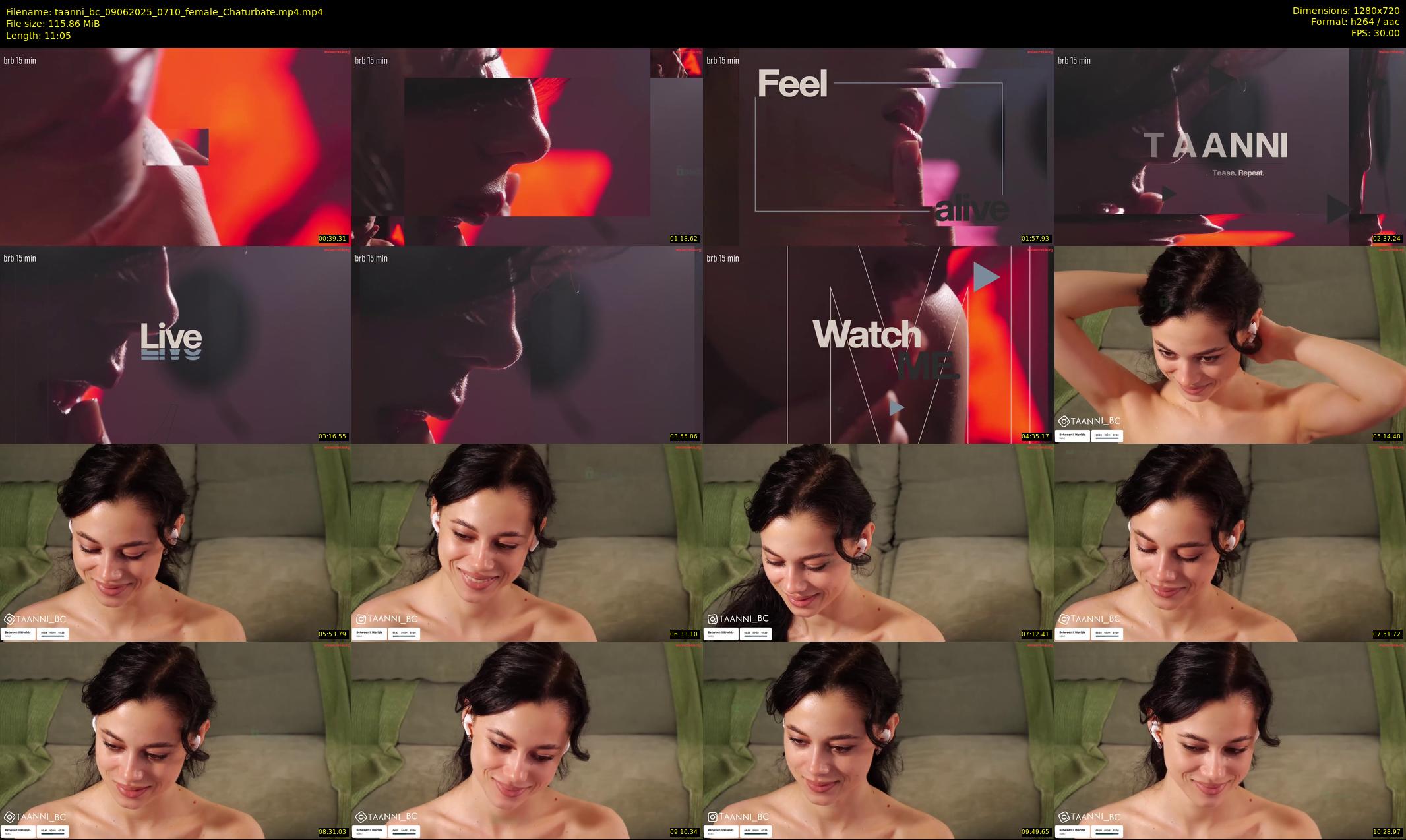 taanni_bc — 12 minute Chaturbate female cam show recording, 720p, Jun 9, 2025