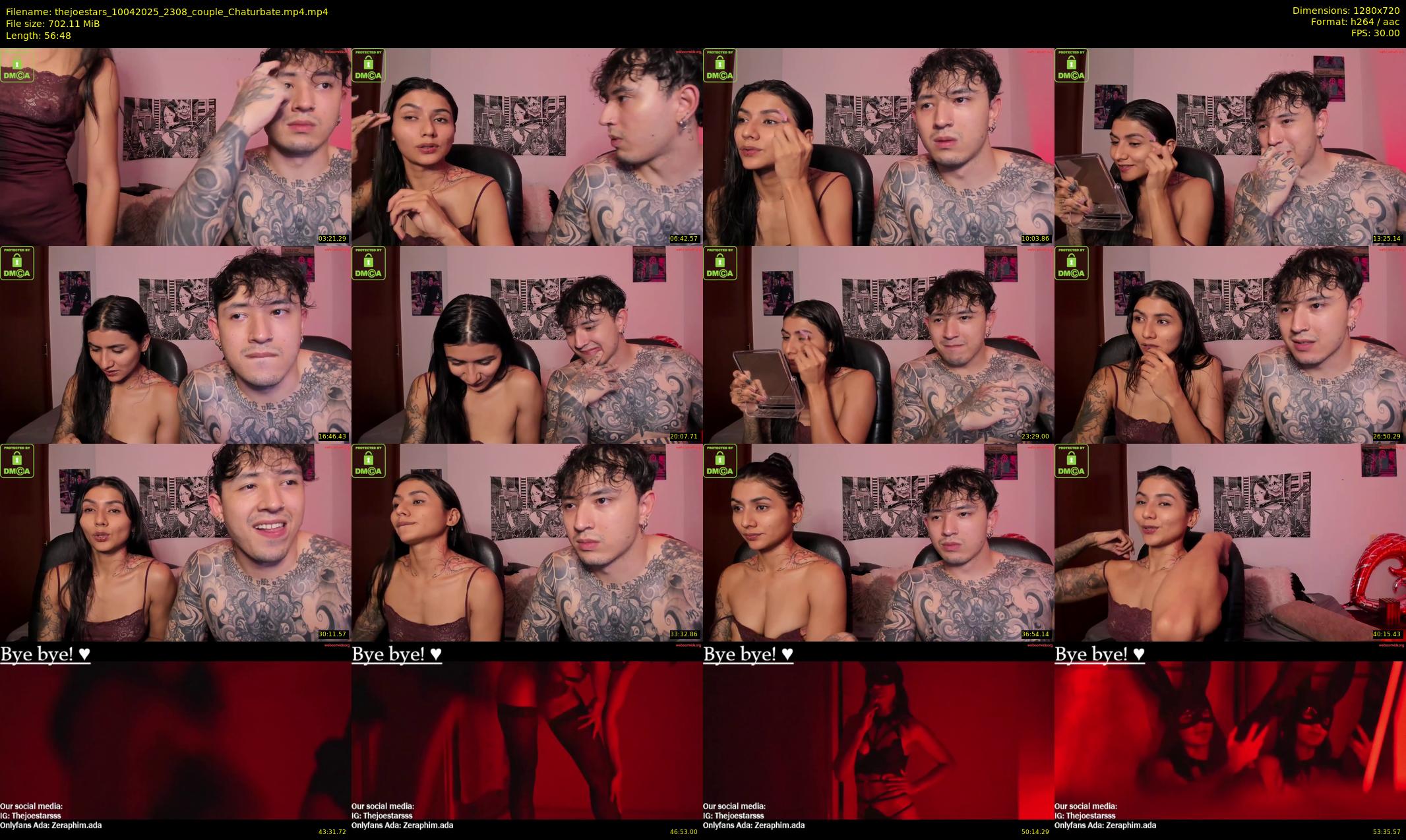 thejoestars — 57 minute Chaturbate couple cam show recording, 720p, Apr 10, 2025