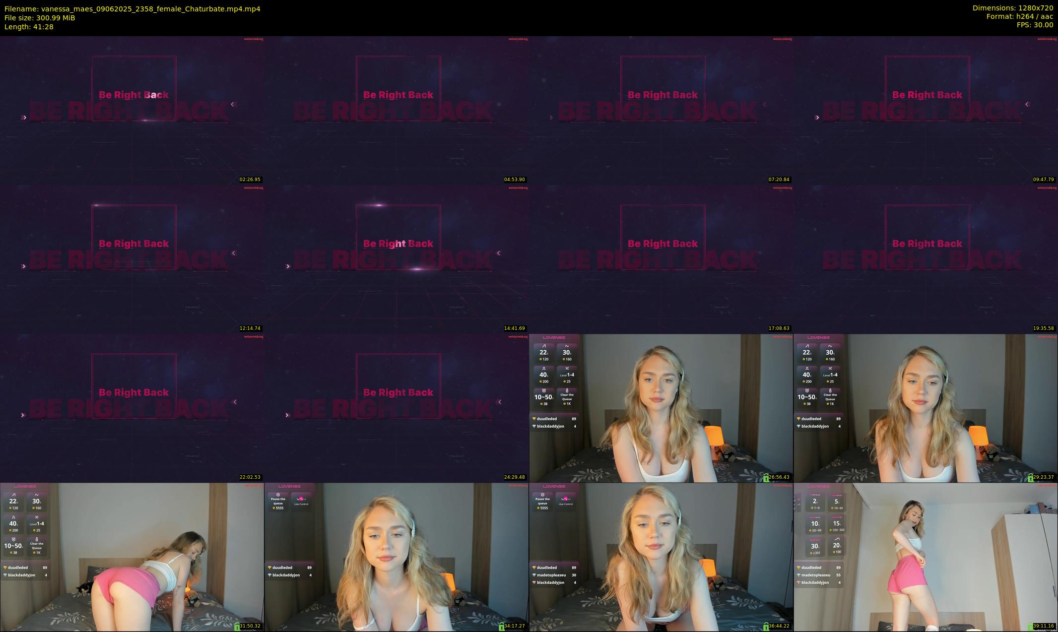 vanessa_maes — 42 minute Chaturbate female cam show recording, 720p, Jun 9, 2025
