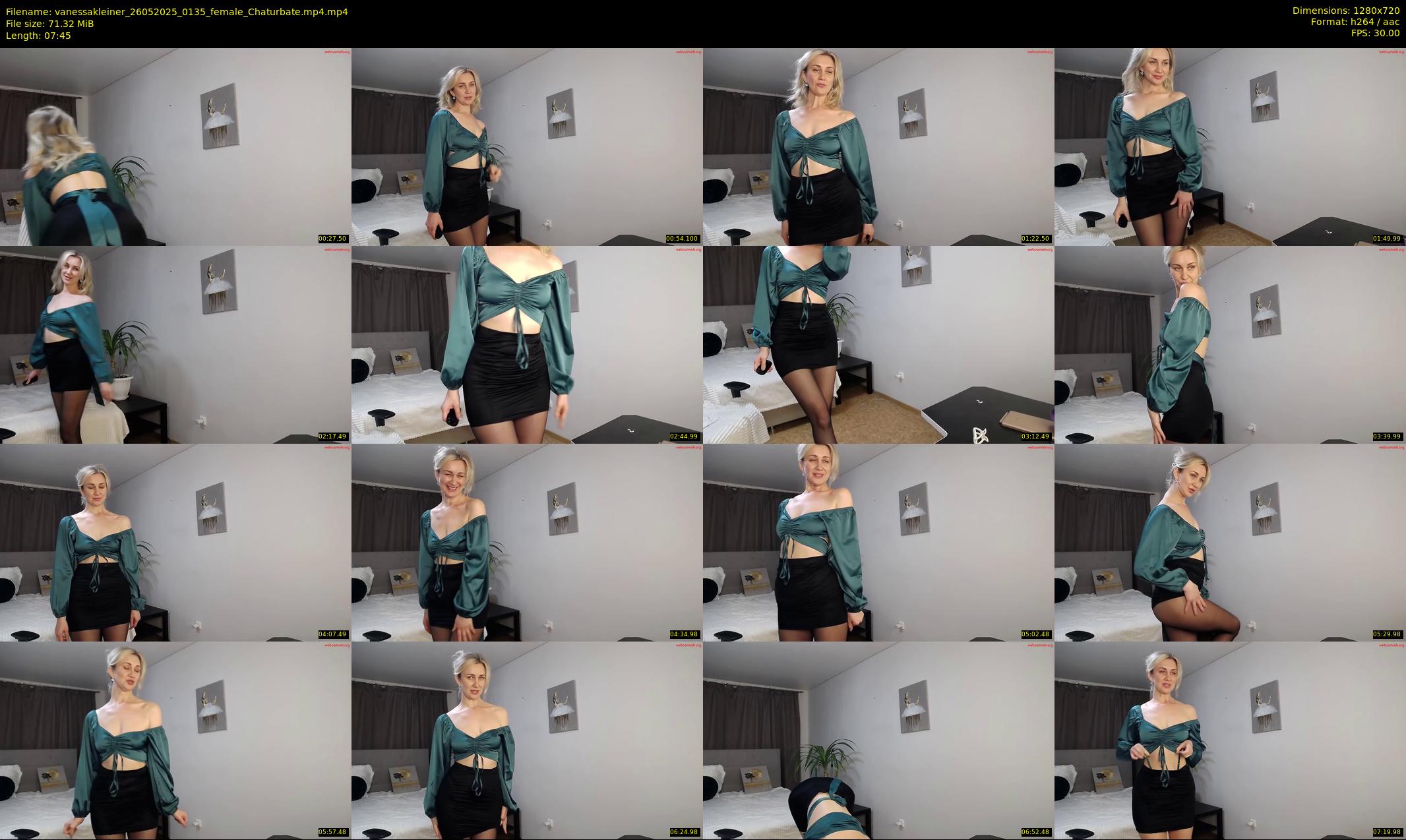 vanessakleiner — 8 minute Chaturbate female cam show recording, 720p, May 26, 2025