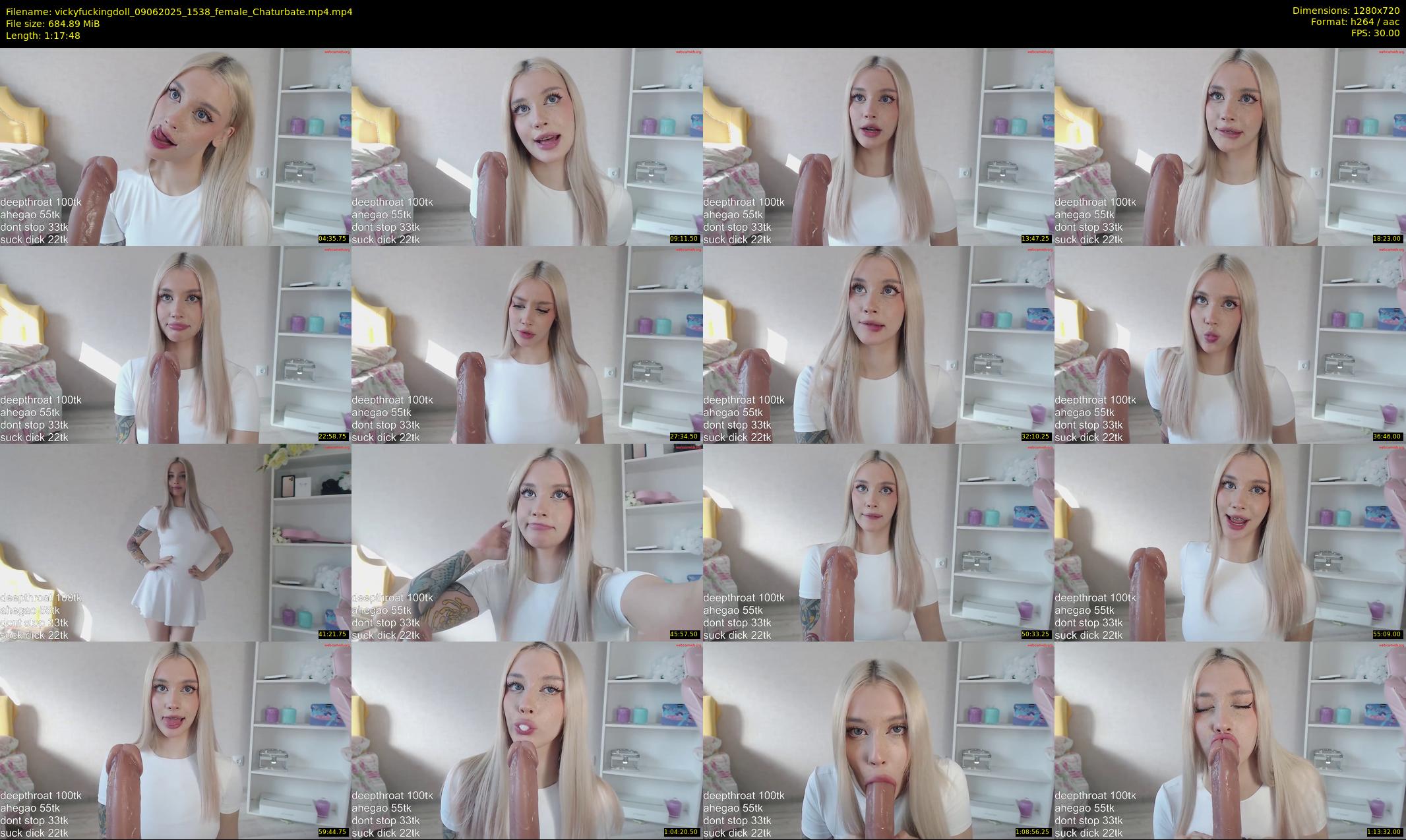 vickyfuckingdoll — 78 minute Chaturbate female cam show recording, 720p, Jun 9, 2025