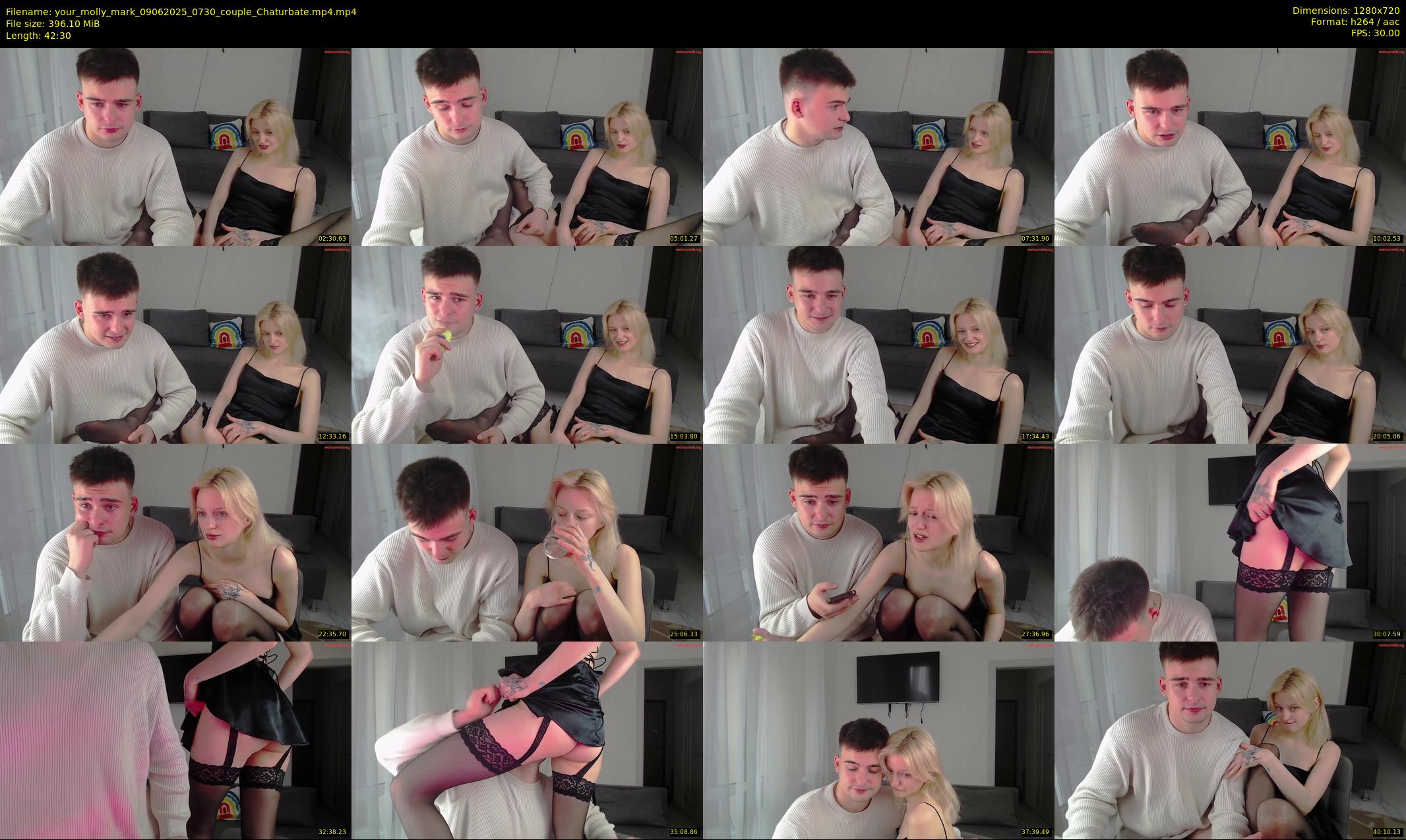 your_molly_mark — 43 minute Chaturbate couple cam show recording, 720p, Jun 9, 2025