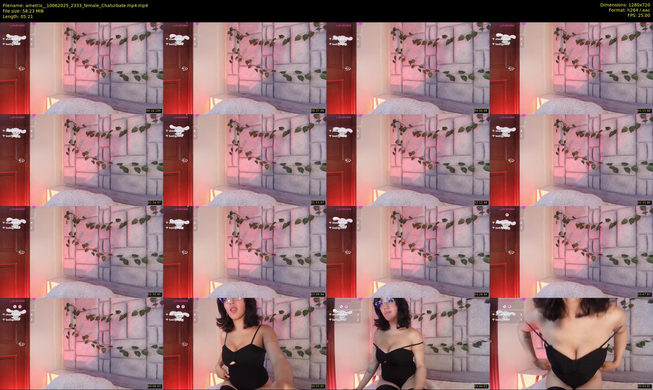 ametrix_ — 6 minute Chaturbate female cam show recording, 720p, Jun 10, 2025