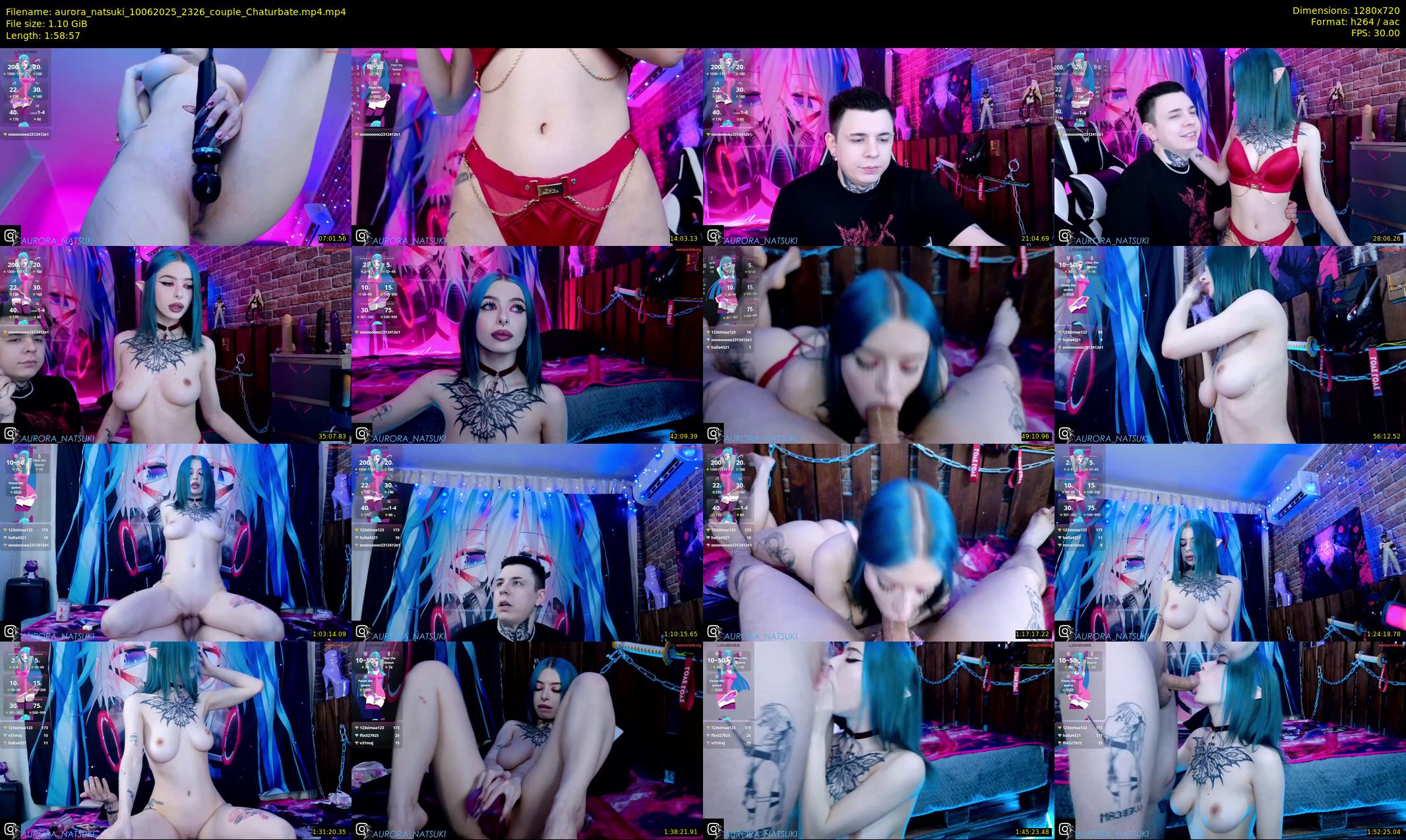 aurora_natsuki — 119 minute Chaturbate couple cam show recording, 720p, Jun 10, 2025