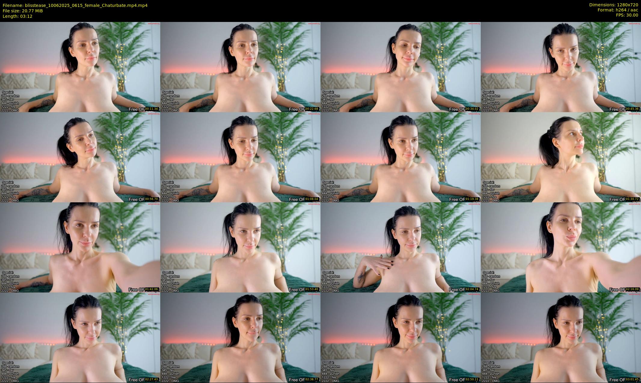 blisstease — 4 minute Chaturbate female cam show recording, 720p, Jun 10, 2025