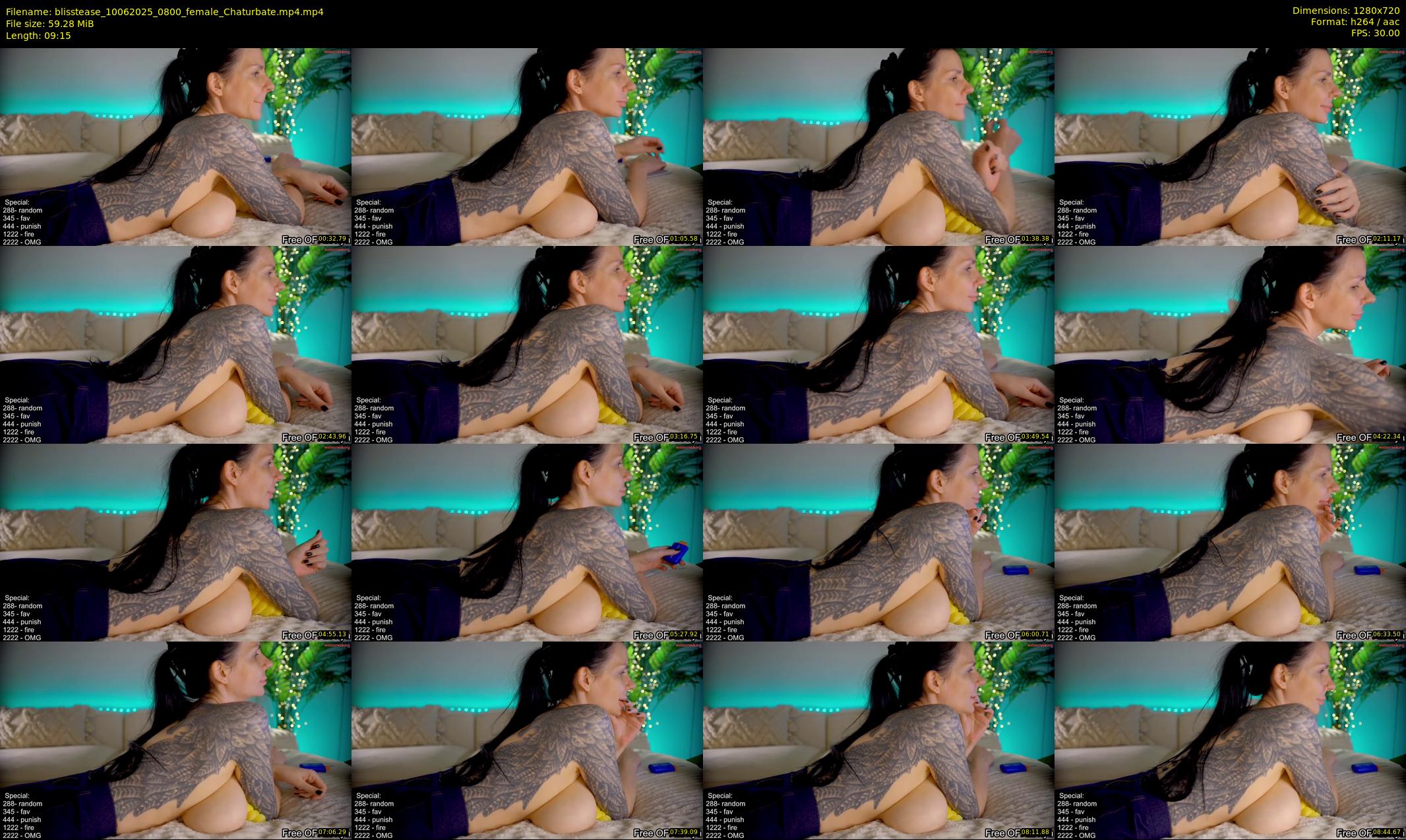 blisstease — 10 minute Chaturbate female cam show recording, 720p, Jun 10, 2025