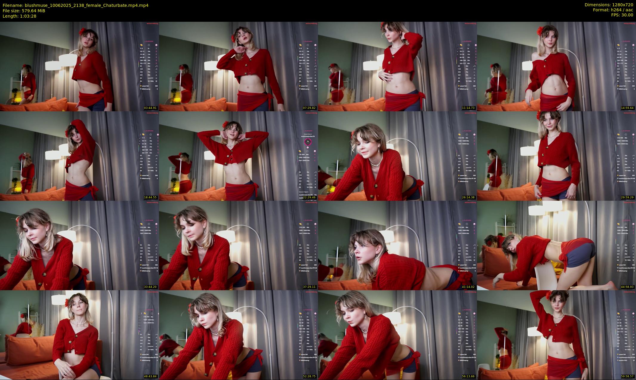 blushmuse — 64 minute Chaturbate female cam show recording, 720p, Jun 10, 2025