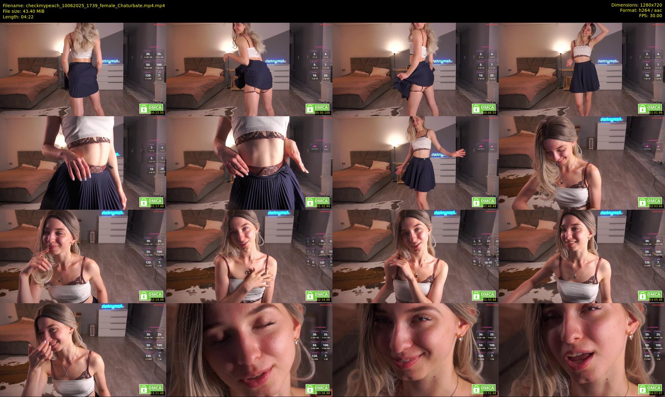 checkmypeach — 5 minute Chaturbate female cam show recording, 720p, Jun 10, 2025