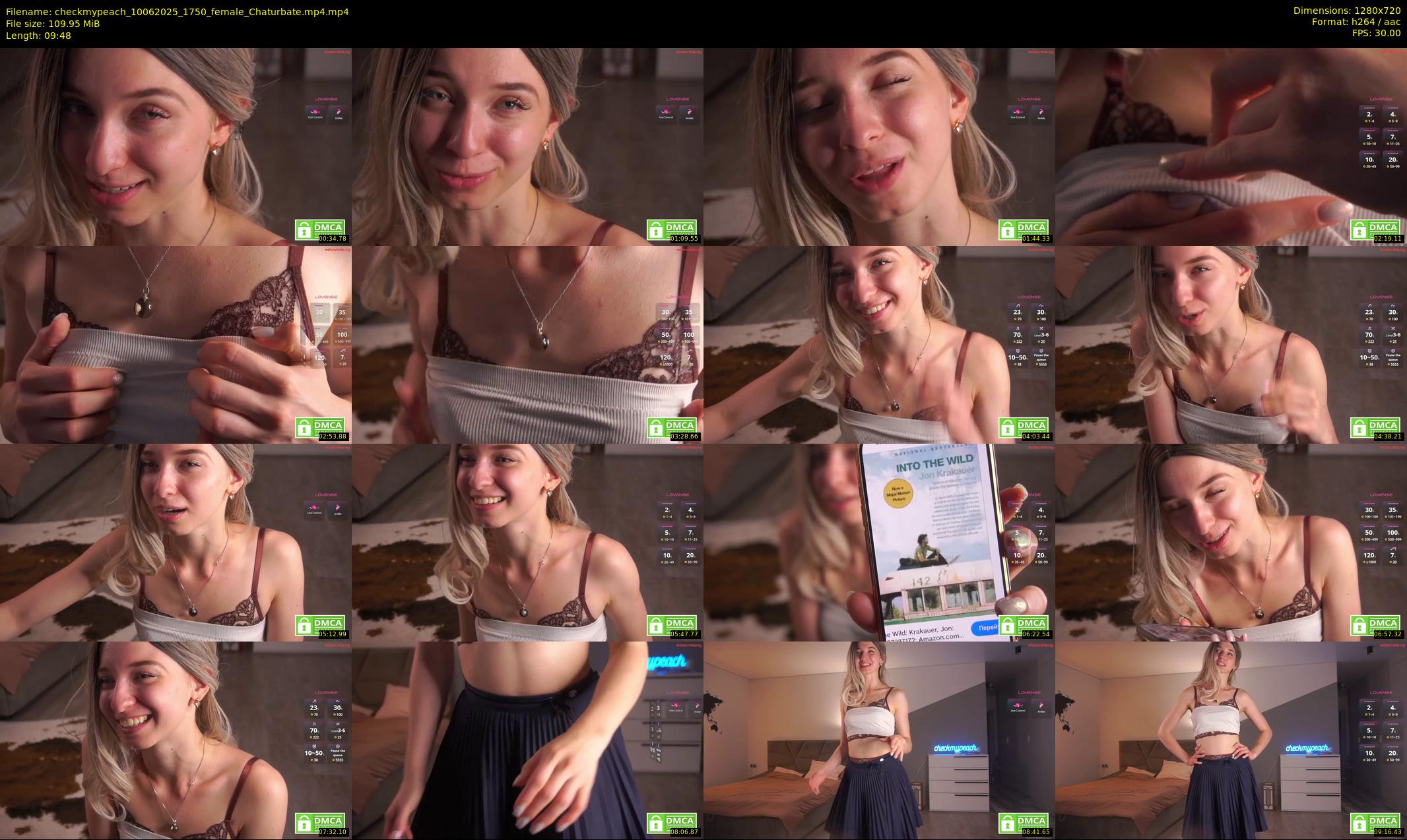 checkmypeach — 10 minute Chaturbate female cam show recording, 720p, Jun 10, 2025