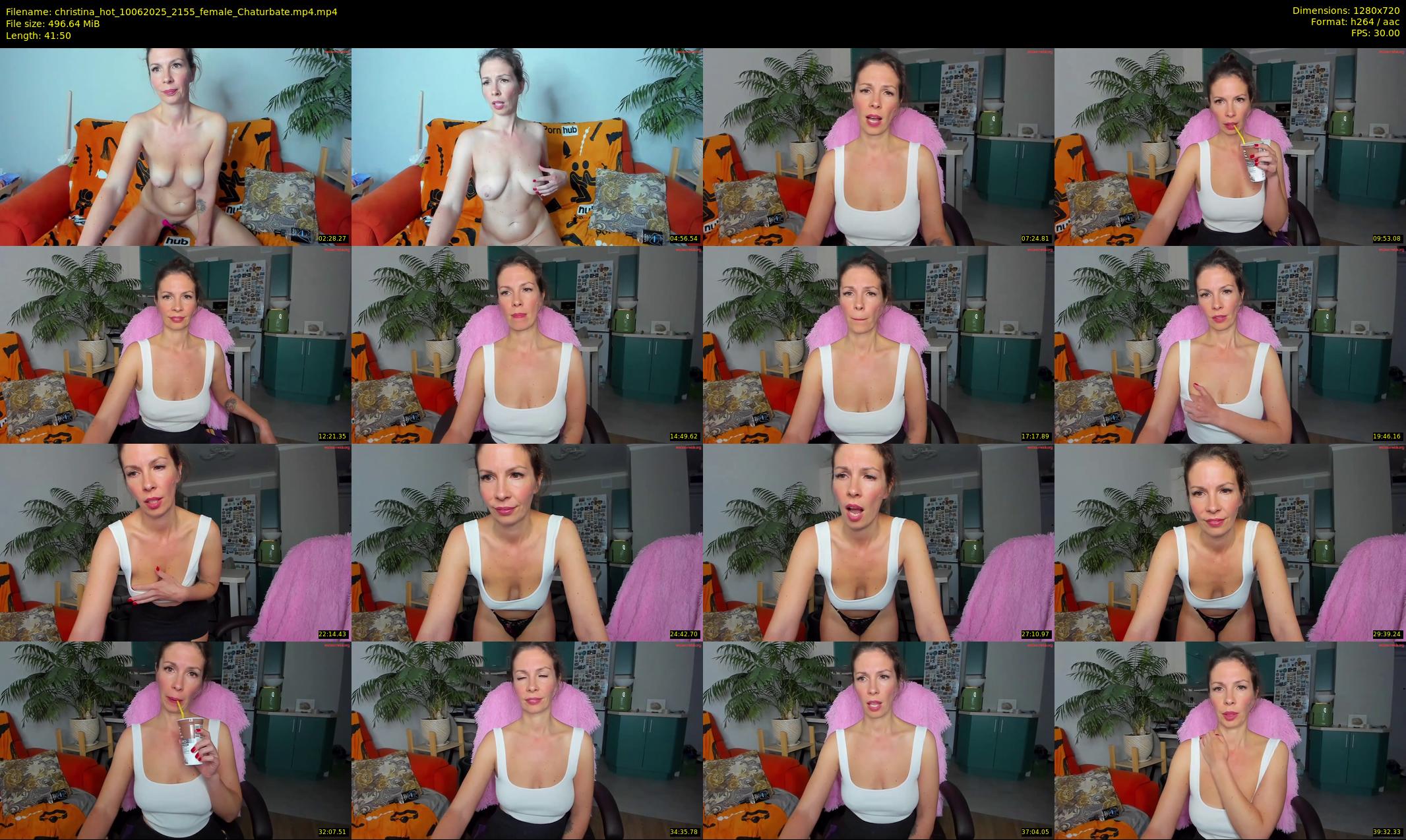 christina_hot — 42 minute Chaturbate female cam show recording, 720p, Jun 10, 2025