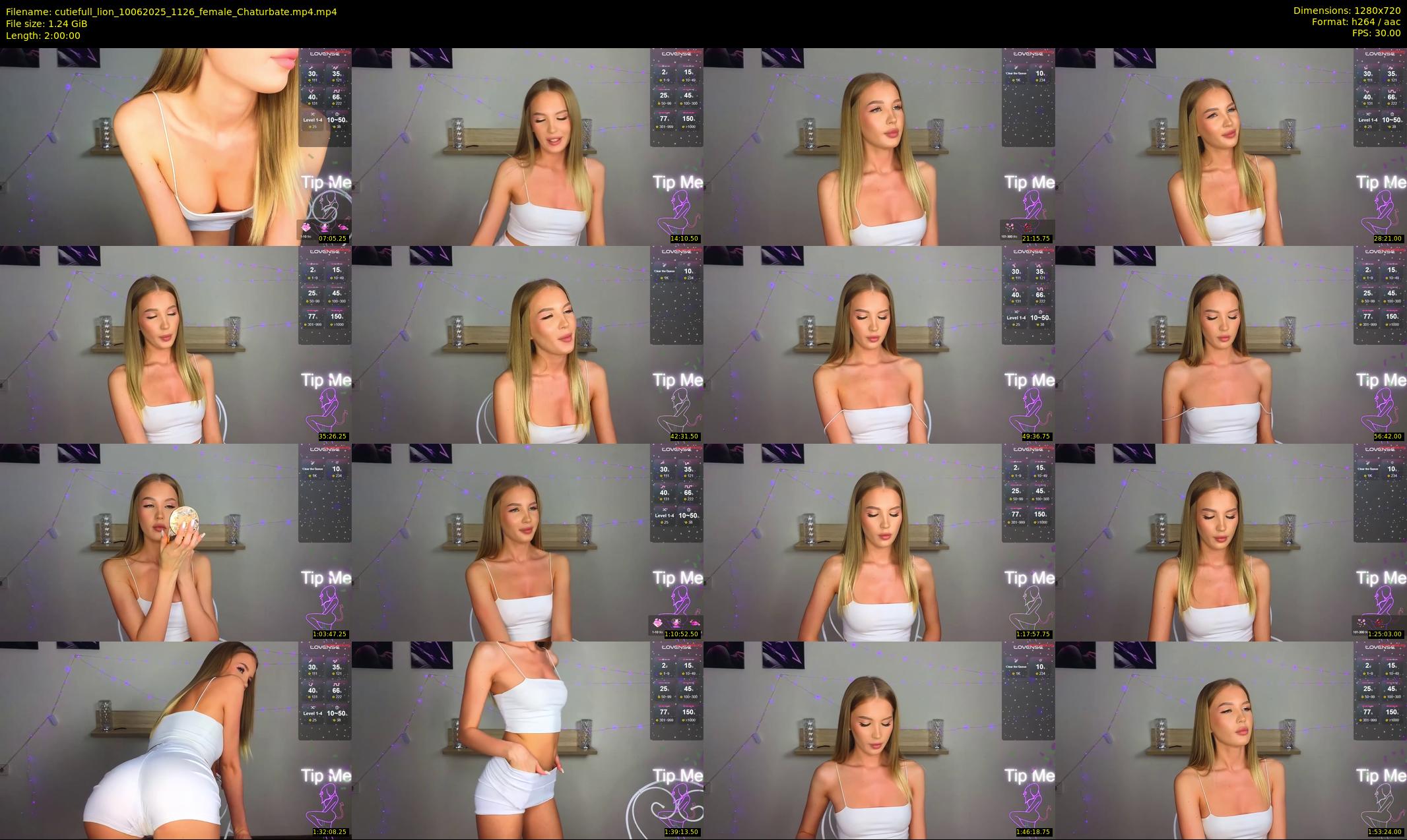 cutiefull_lion — 120 minute Chaturbate female cam show recording, 720p, Jun 10, 2025