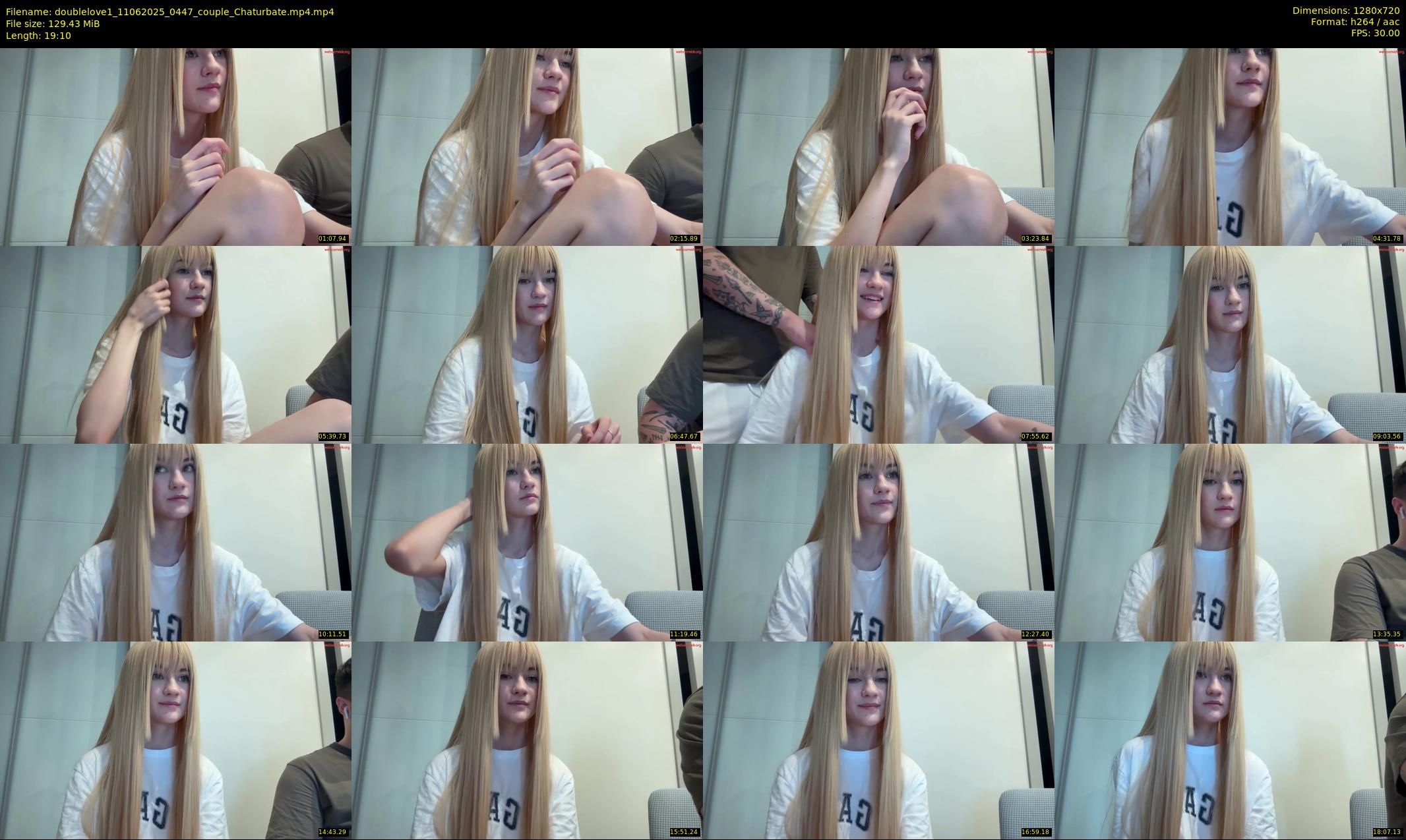 doublelove1 — 20 minute Chaturbate couple cam show recording, 720p, Jun 11, 2025