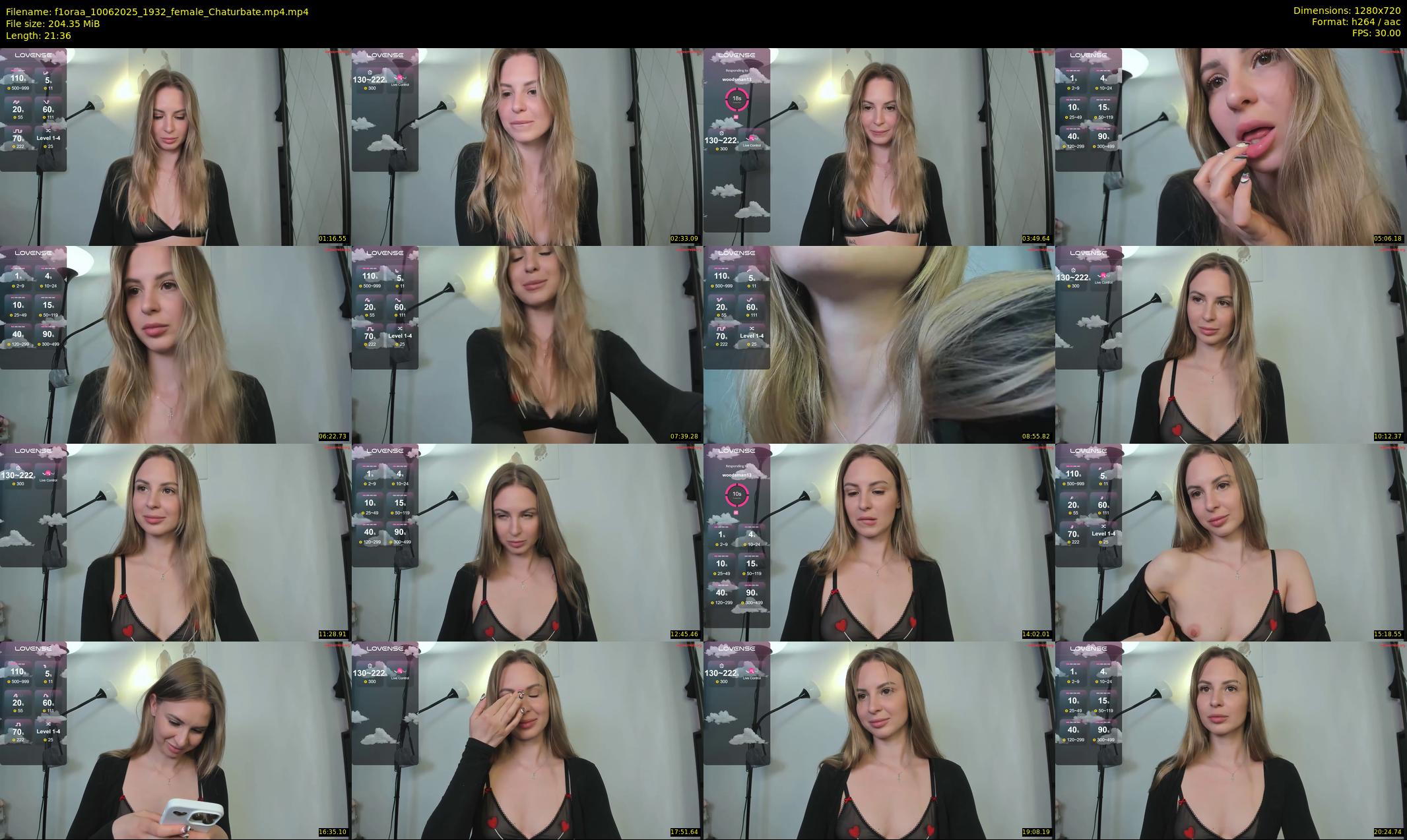 f1oraa — 22 minute Chaturbate female cam show recording, 720p, Jun 10, 2025