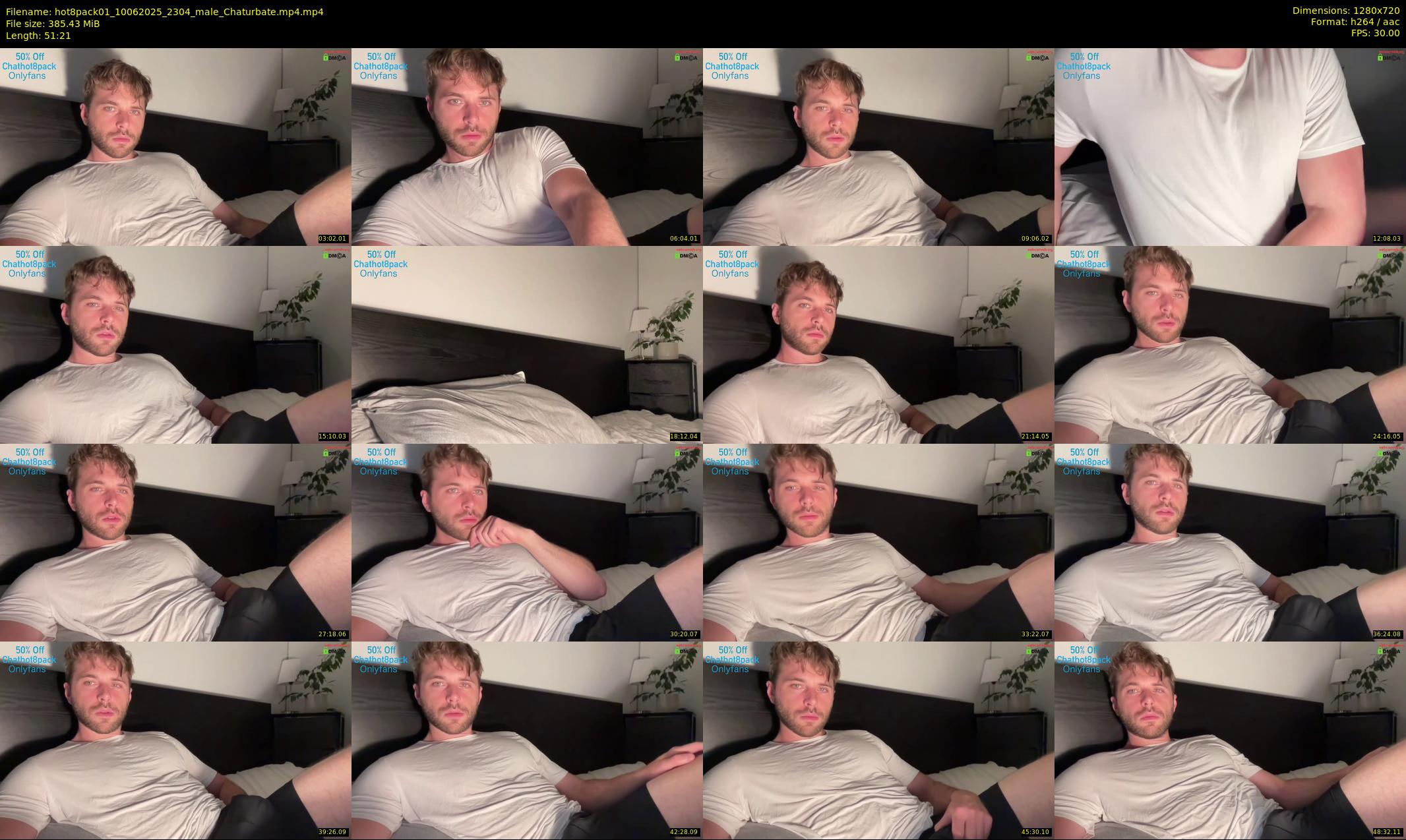 hot8pack01 — 52 minute Chaturbate male cam show recording, 720p, Jun 10, 2025