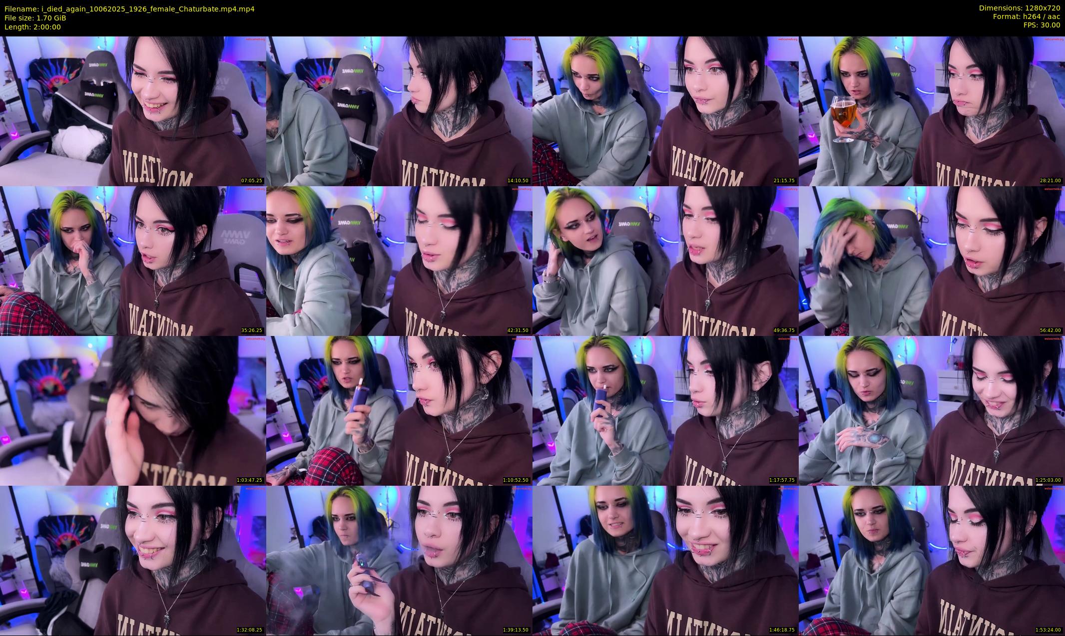 i_died_again — 120 minute Chaturbate female cam show recording, 720p, Jun 10, 2025