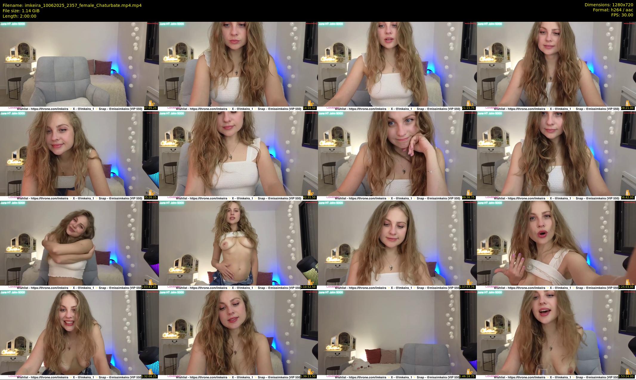 imkeira — 120 minute Chaturbate female cam show recording, 720p, Jun 10, 2025