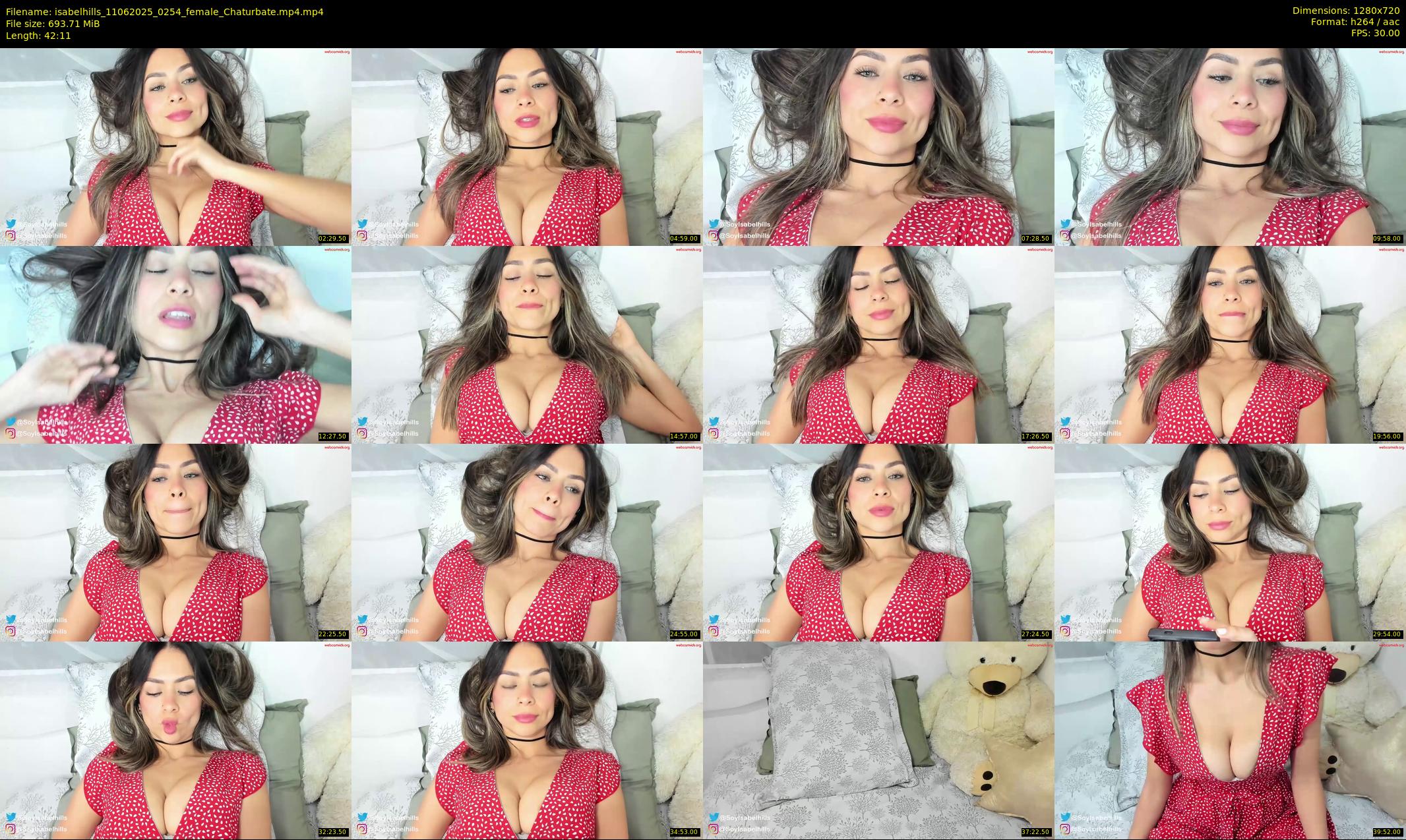 isabelhills — 43 minute Chaturbate female cam show recording, 720p, Jun 11, 2025