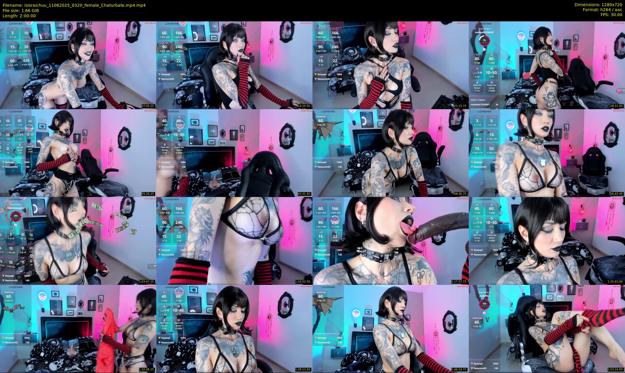 isisraichuu — 120 minute Chaturbate female cam show recording, 720p, Jun 11, 2025
